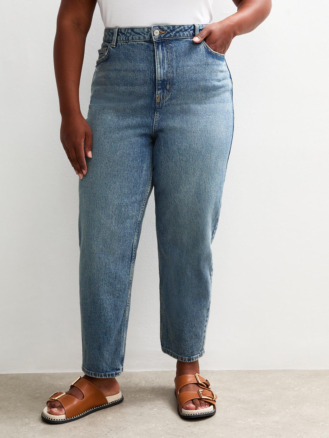 undefined Curves Blue High Waist Mom Jeans