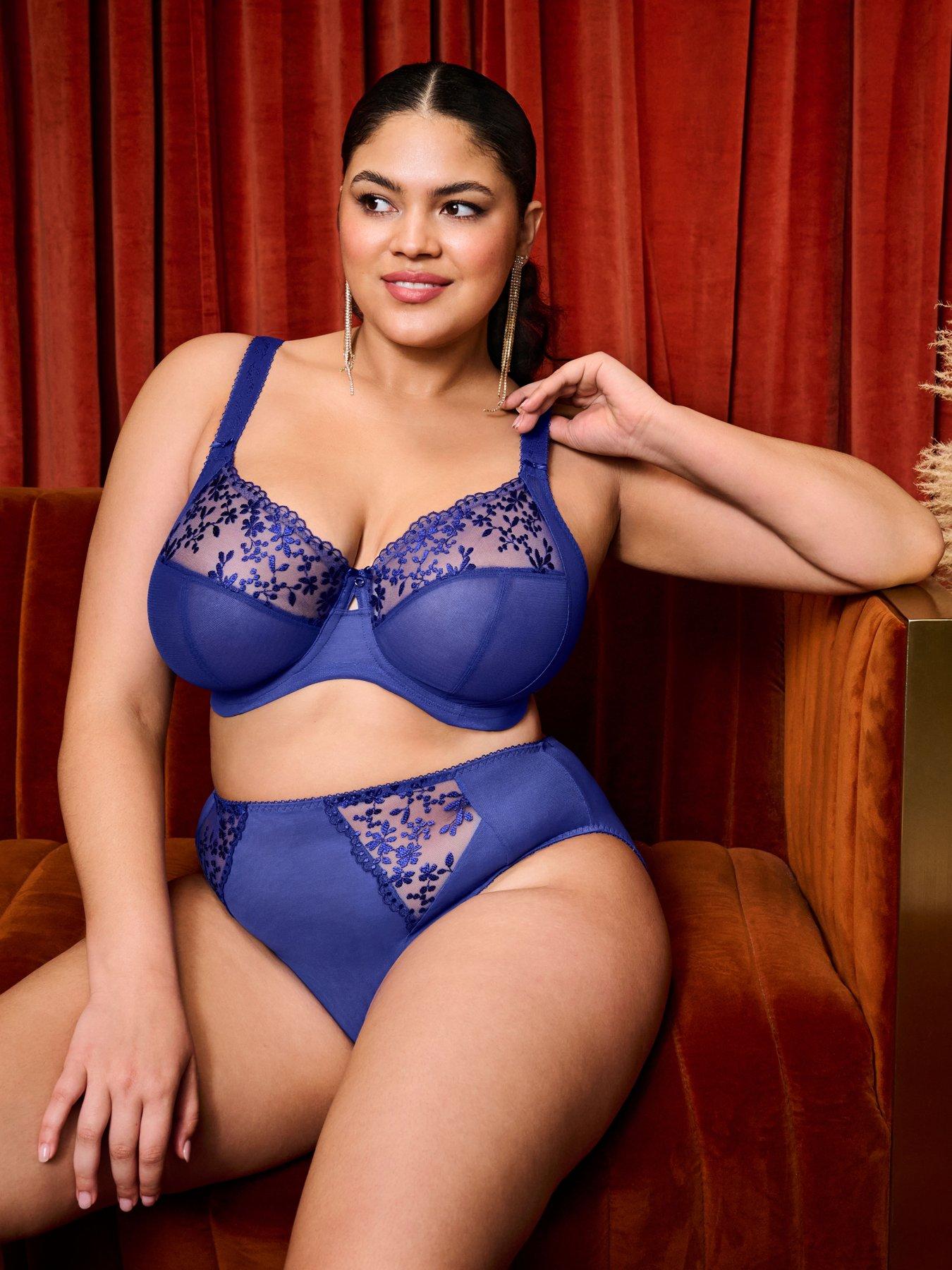 undefined Zarla High Leg Brief-sapphire