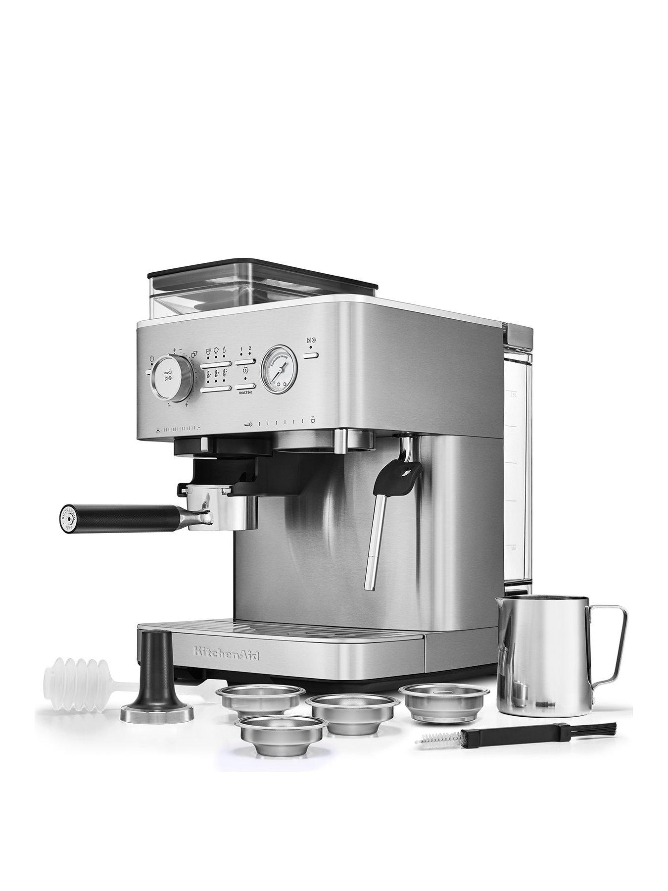 KitchenAid Semi Automatic Espresso Machine with Burr Grinder - Stainless Steel