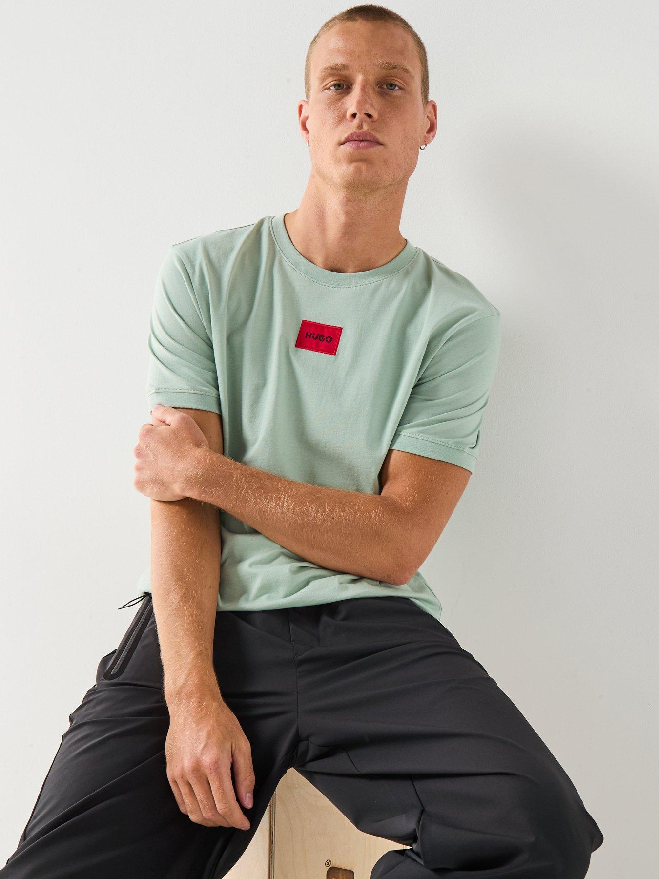 undefined Regular Fit T-Shirt with Logo Label - Green