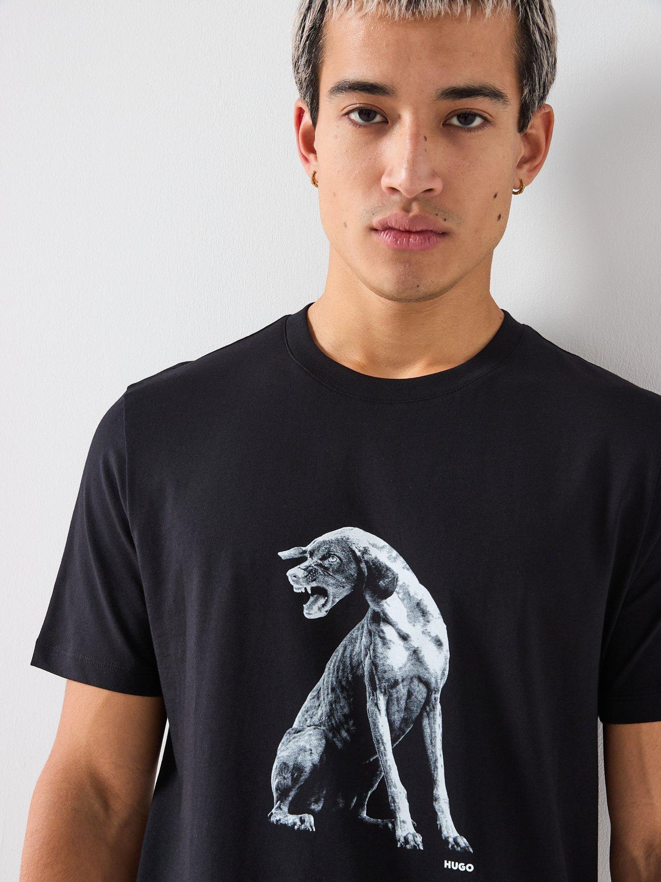 Image 4 of 6 of HUGO Didug Regular Fit T-Shirt - Black
