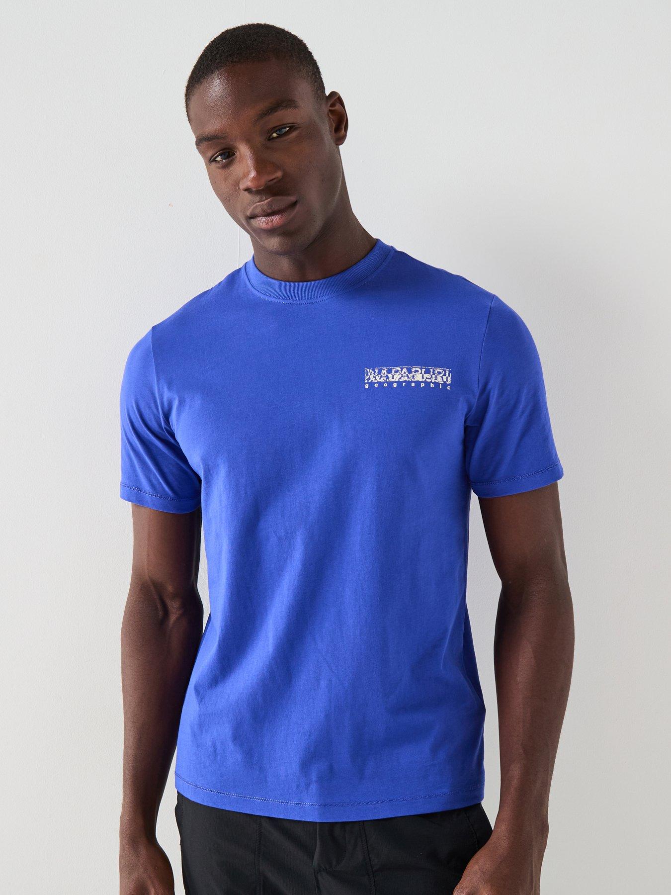 NAPAPIJRI Men's Logo Turrache T-Shirt - Blue