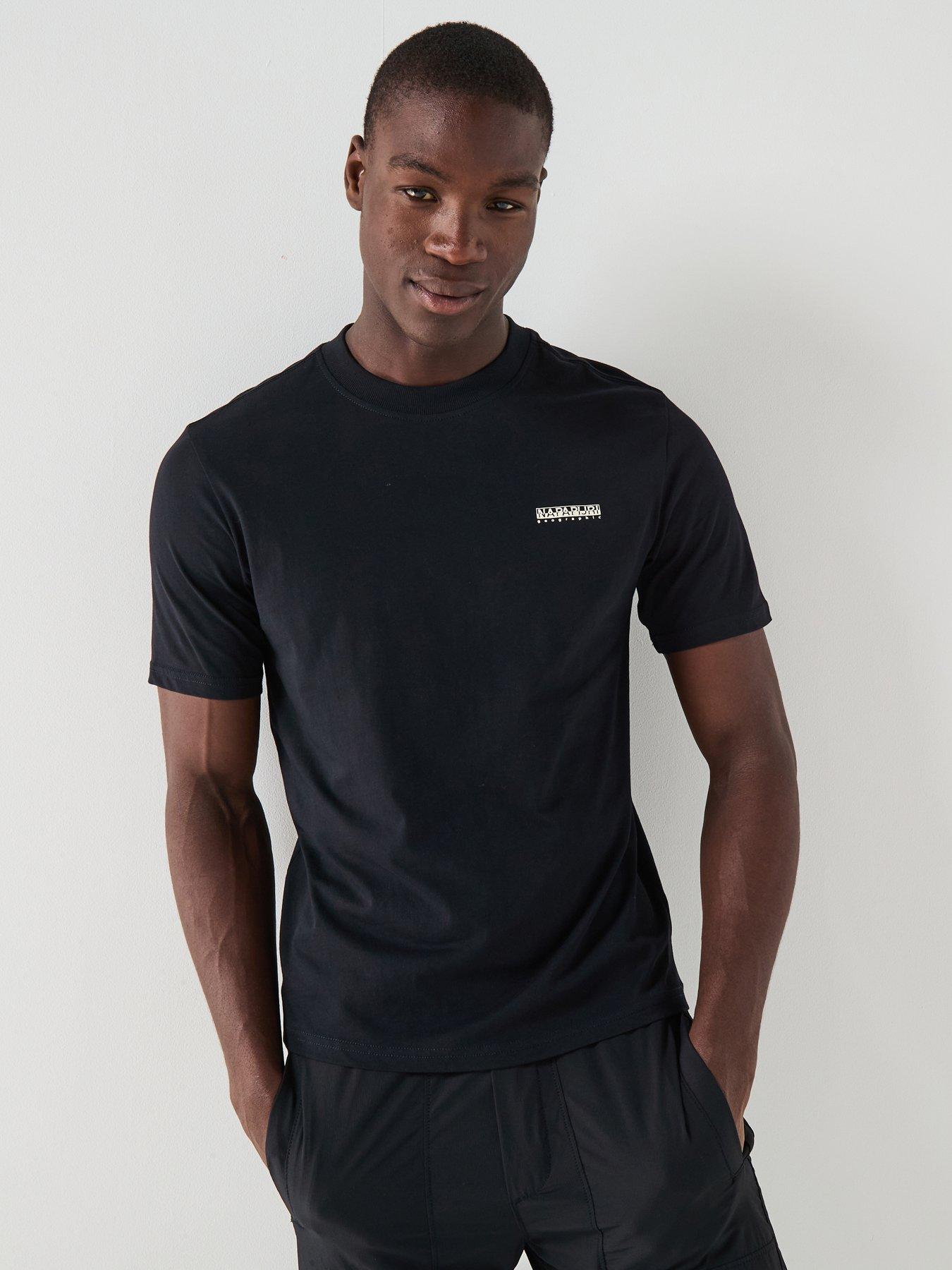 NAPAPIJRI Men's Small Box Logo T-Shirt - Black