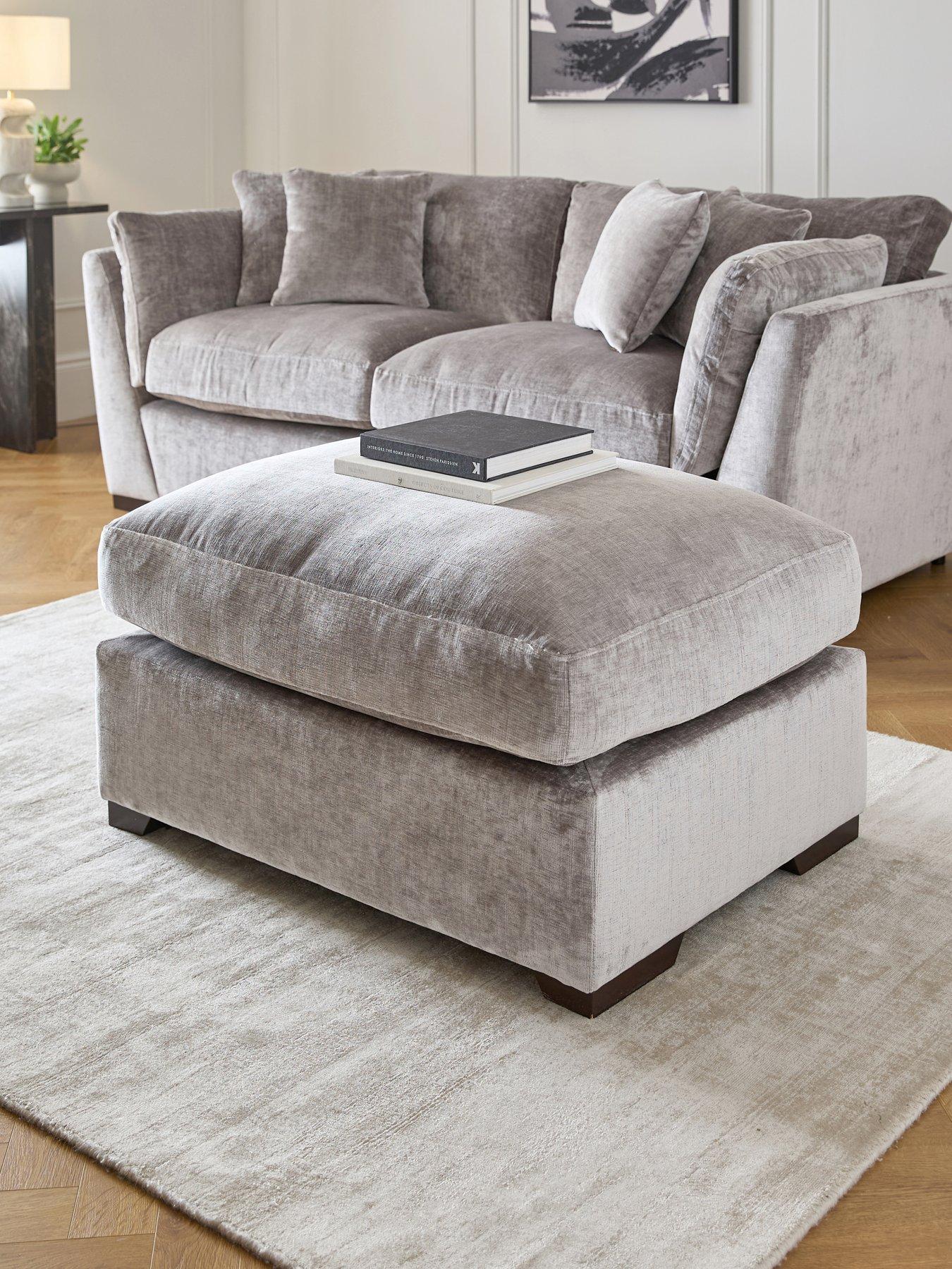 Very Home Lansa Fabric Large Footstool - Made to Order in the UK