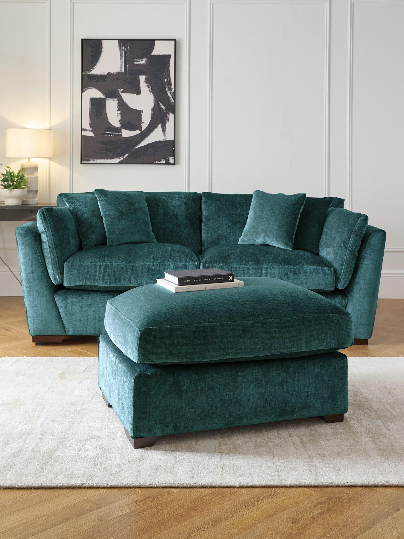Very Home Lansa 3 Seater Fabric Sofa + Footstool Set (Buy  &  SAVE!) - Made to Order in the UK
