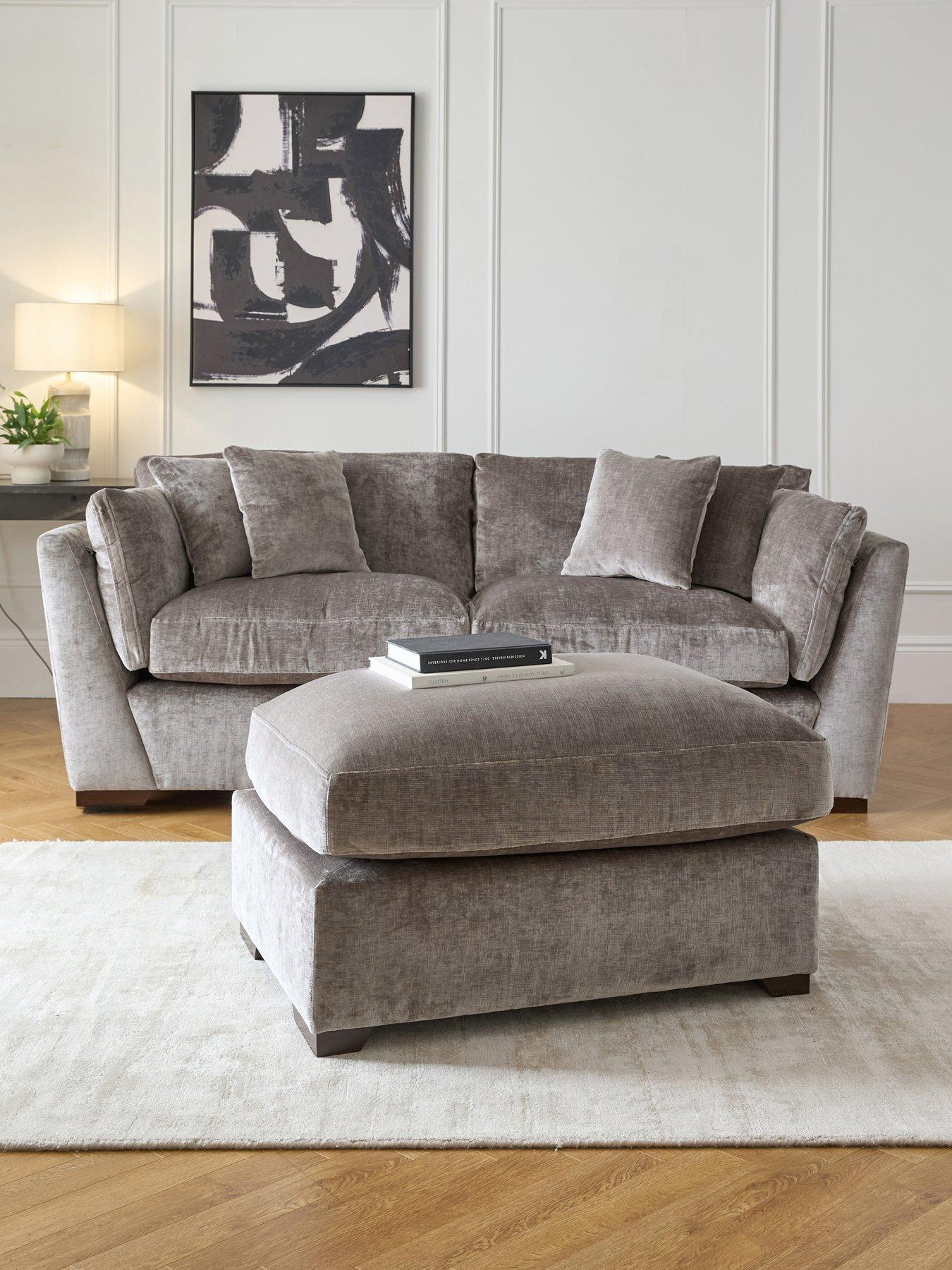 Very Home Lansa 3 Seater Fabric Sofa + Footstool Set (Buy  &  SAVE!) - Made to Order in the UK