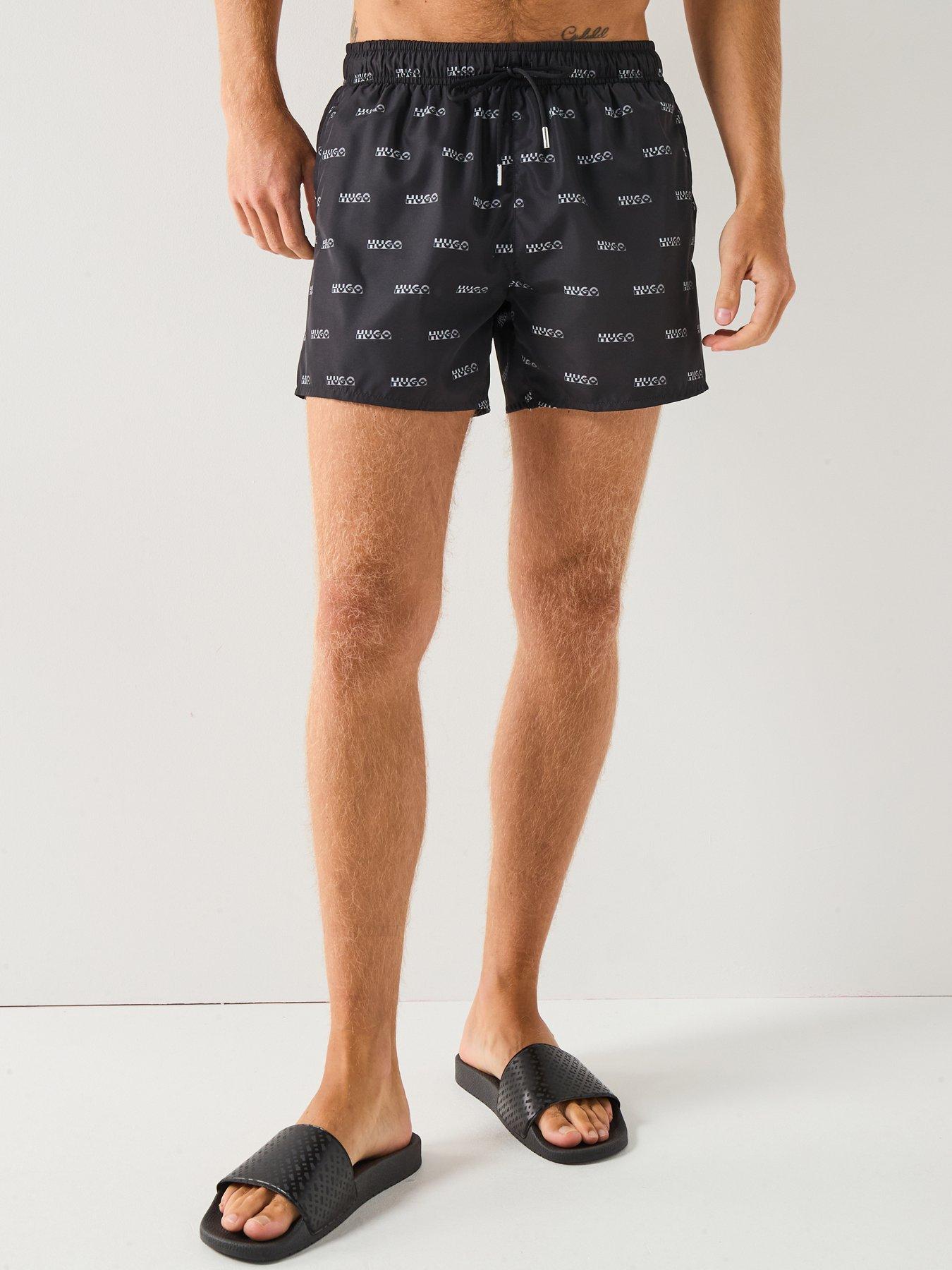 undefined Hugo Dody Multi Logo Swim Shorts - Black