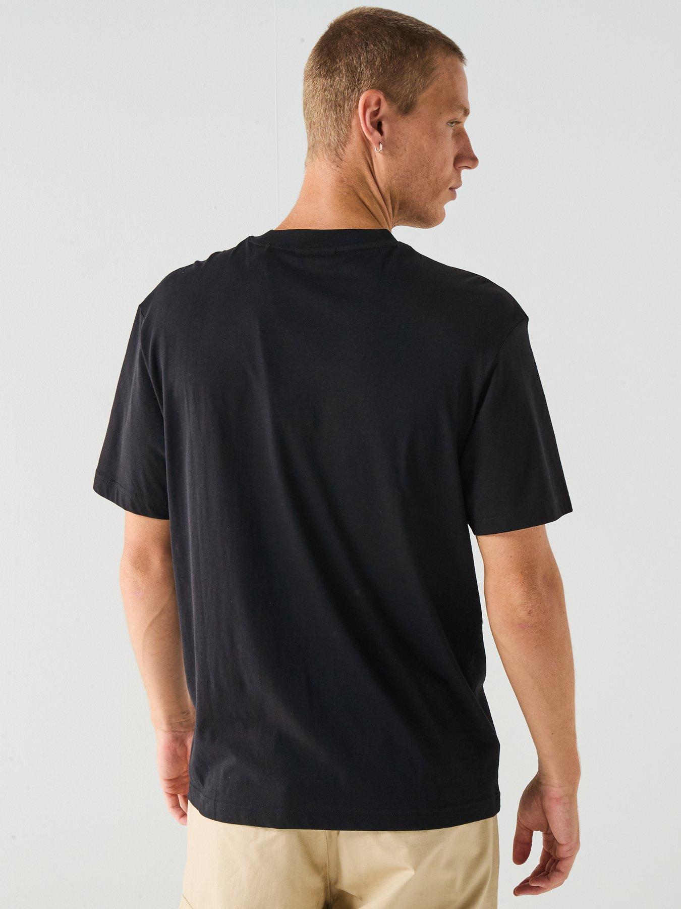 Image 2 of 6 of HUGO Dabolos Relaxed Fit Painting Print T-Shirt - Black