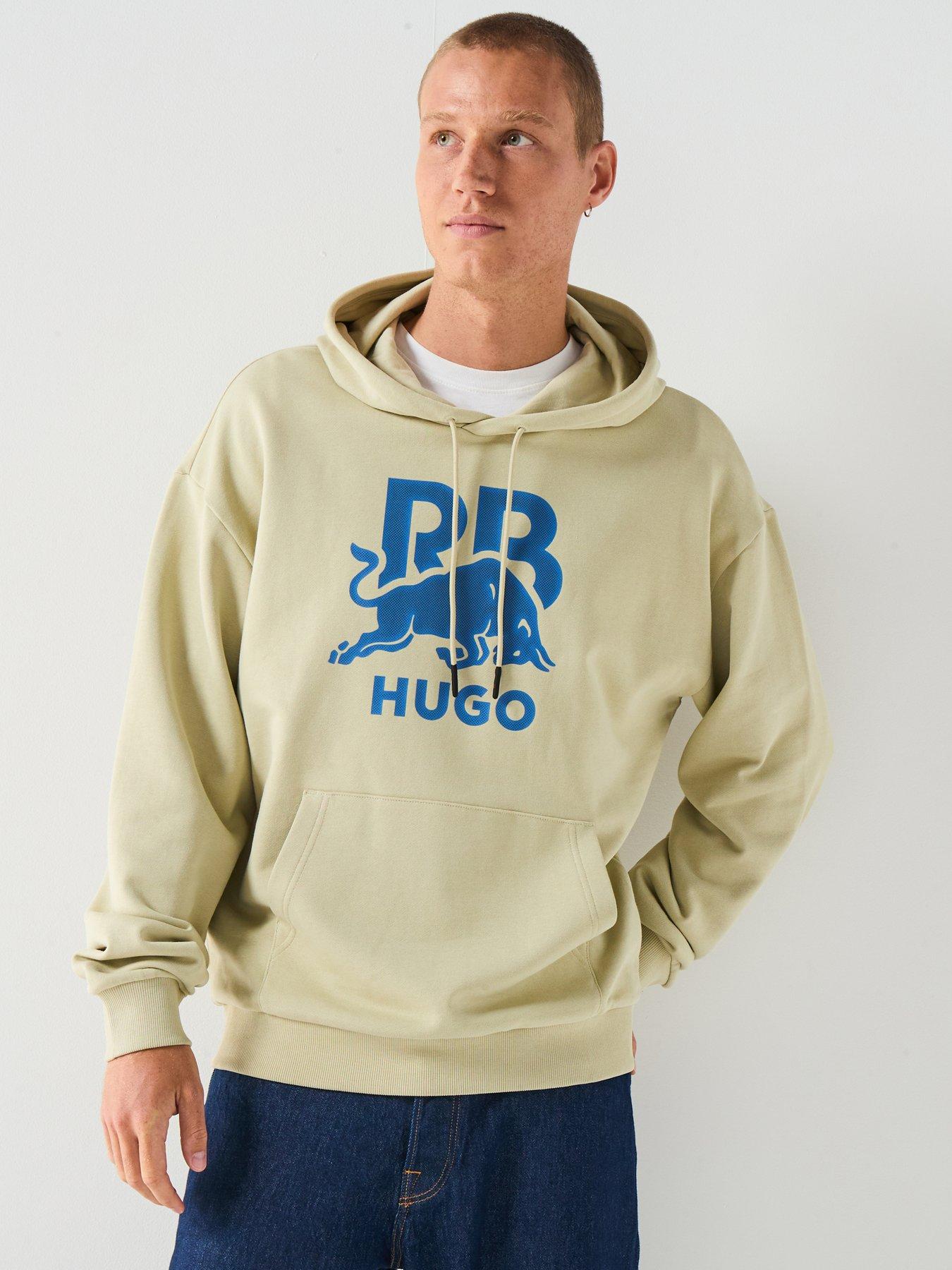 HUGO Doverlohood Racing Bulls Relaxed Fit Crew Sweat - Beige