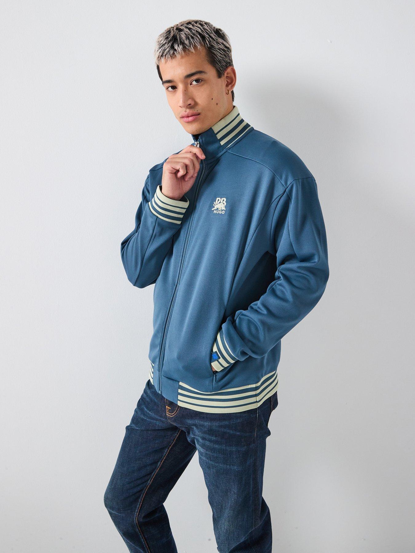 undefined Hugo Donoco Red Bull Relaxed Fit Full Zip Crew Sweat - Blue