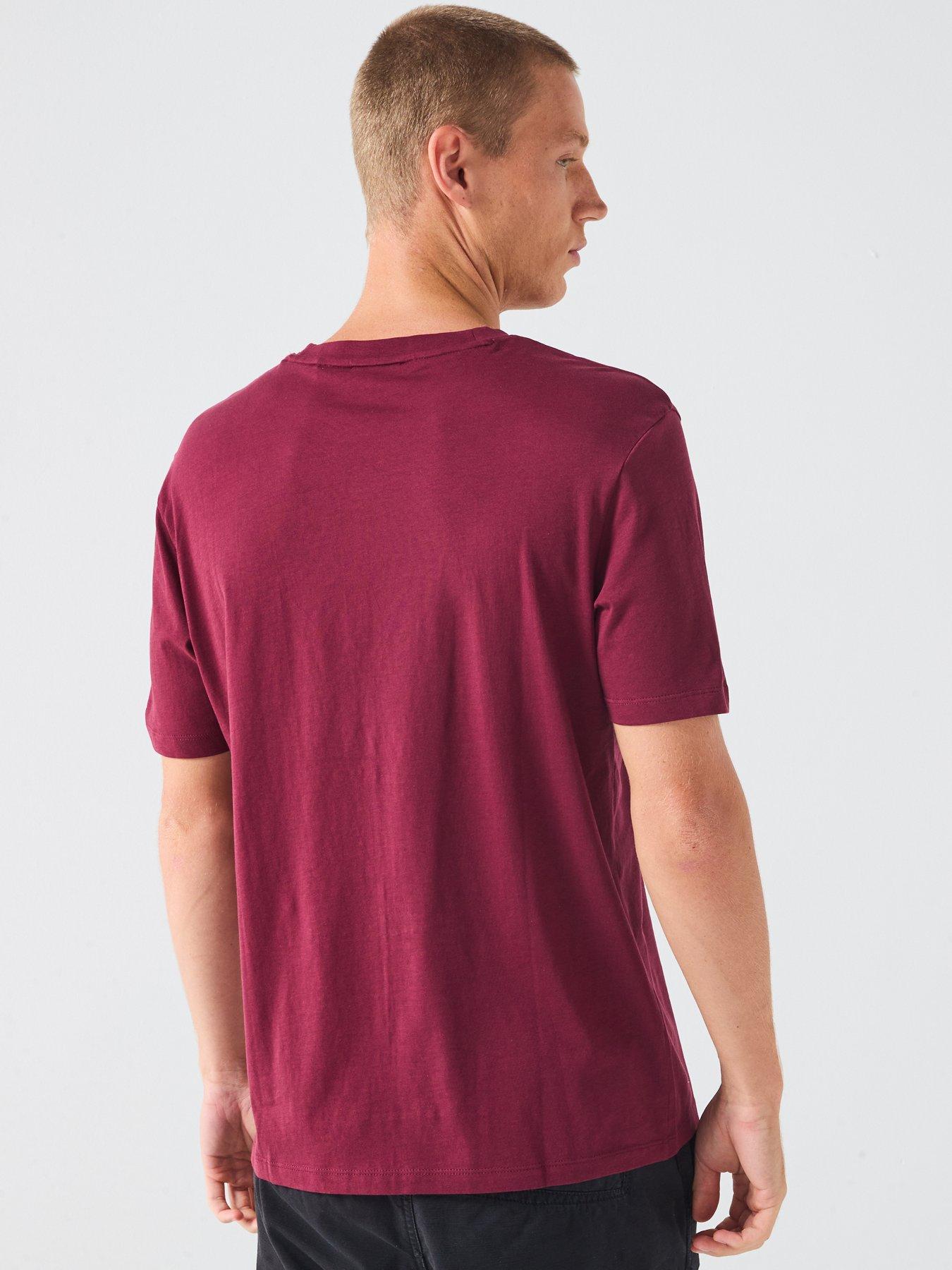 Image 2 of 6 of HUGO Dero222 Regular Fit T-Shirt - Dark Red