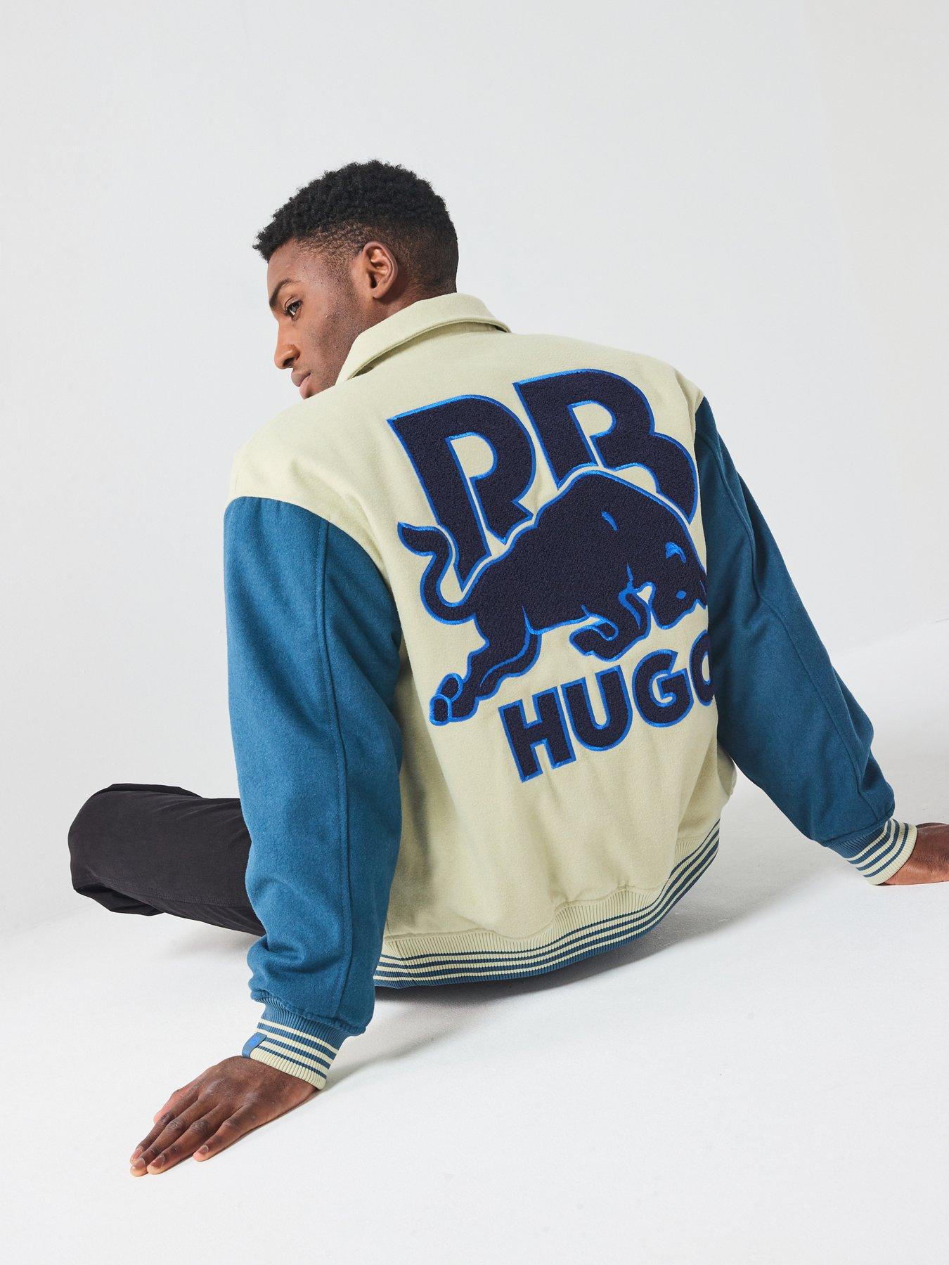 undefined Blaine Red Bull Back Graphic Regular Fit Bomber Jacket - Beige