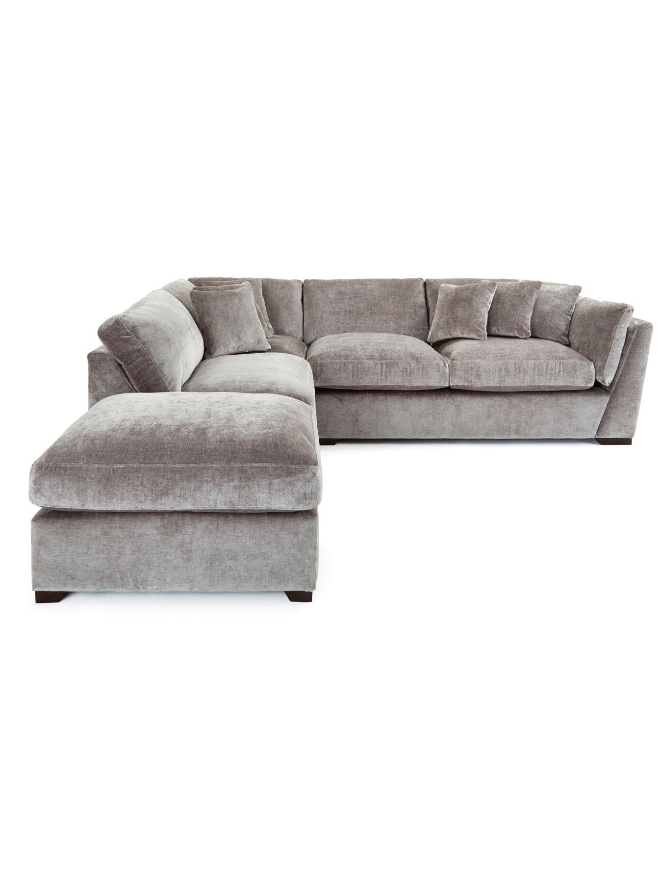 Image 3 of 7 of Very Home Lansa Left Hand Fabric Corner Chaise Sofa&nbsp;with Footstool&nbsp;- Made to Order in the UK