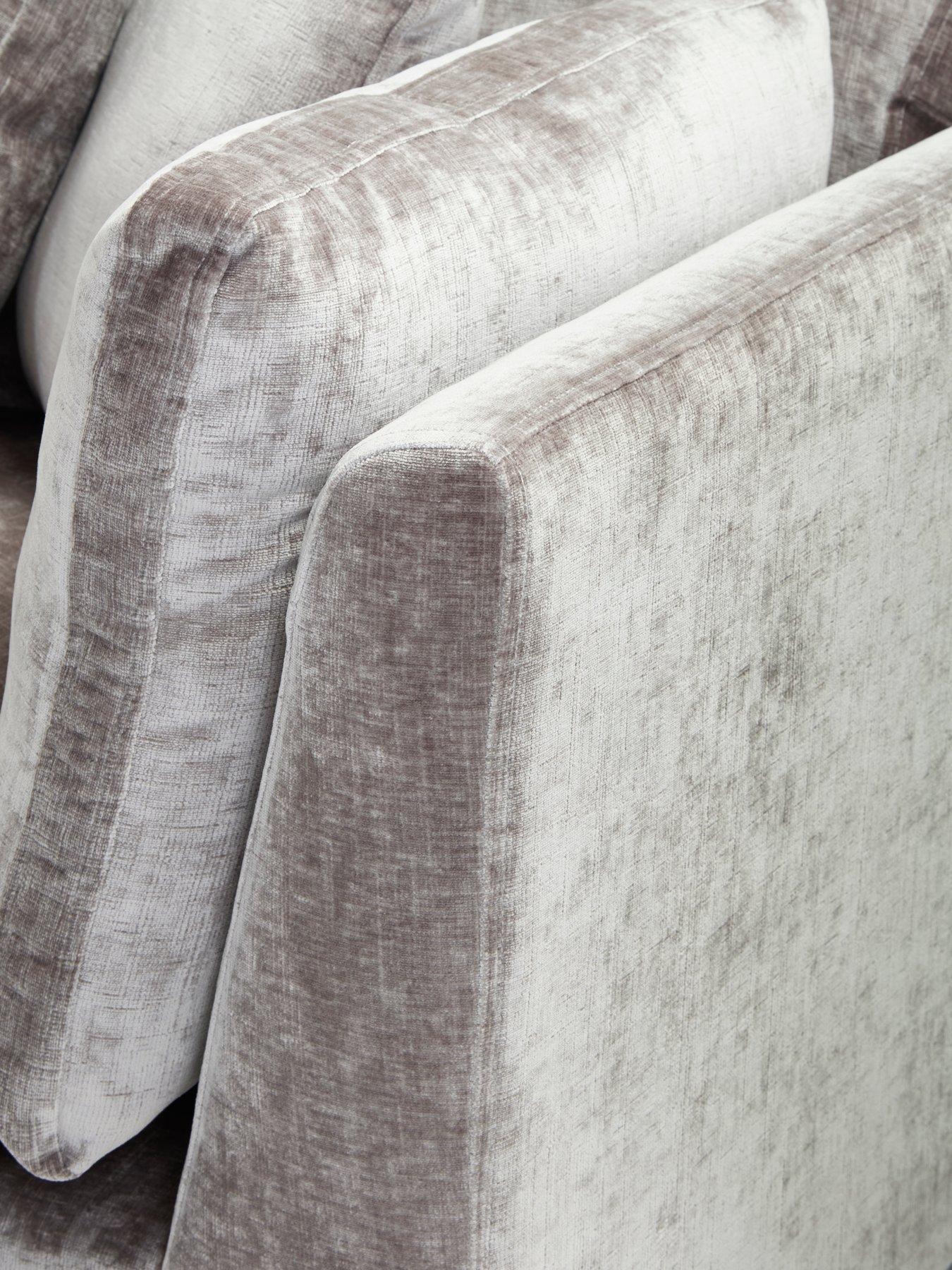 Image 5 of 7 of Very Home Lansa Left Hand Fabric Corner Chaise Sofa&nbsp;with Footstool&nbsp;- Made to Order in the UK