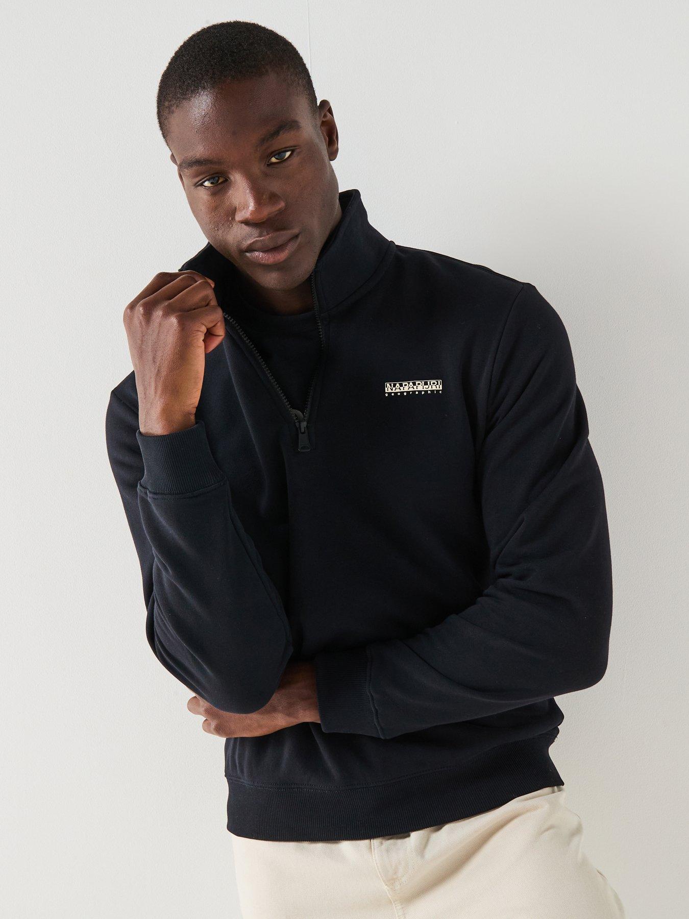 NAPAPIJRI Men's Small Box Logo Sweatshirt - Black