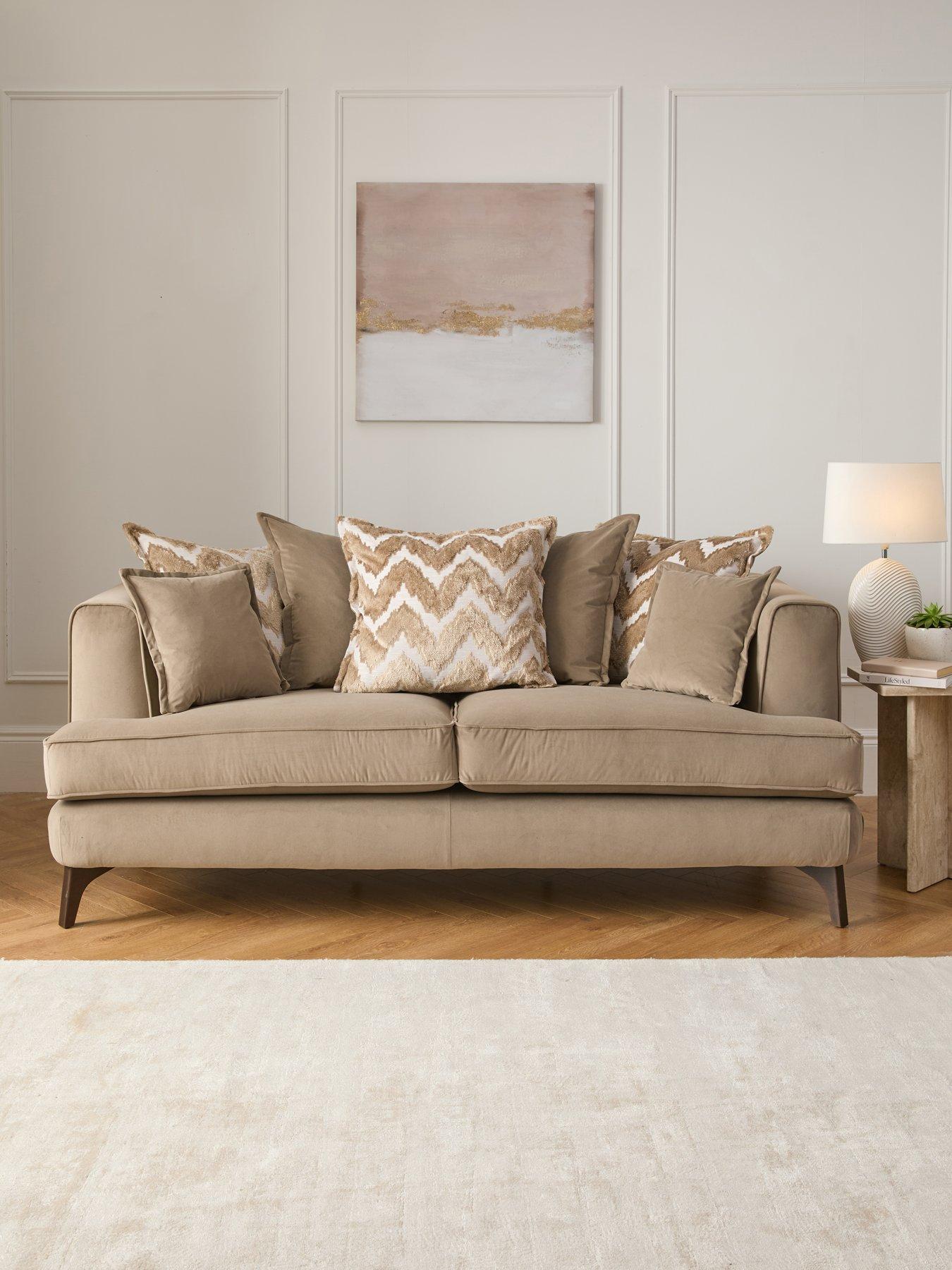 The Very Collection: Mayfair 3 Seater Scatter Back Fabric Sofa - Made to Order in the UK - FSC&reg; Certified