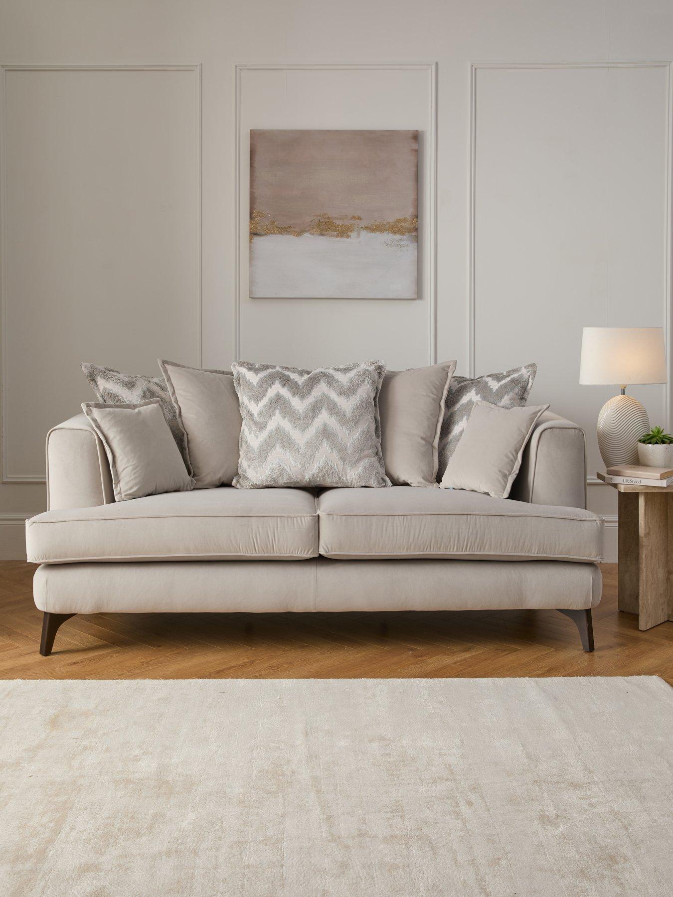 Very Home Mayfair 3 Seater Scatter Back Fabric Sofa - Made to Order in the UK
