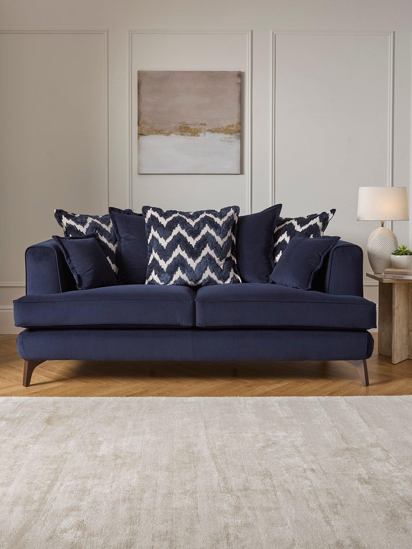 undefined Mayfair 3 Seater Scatter Back Fabric Sofa - Made to Order in the UK
