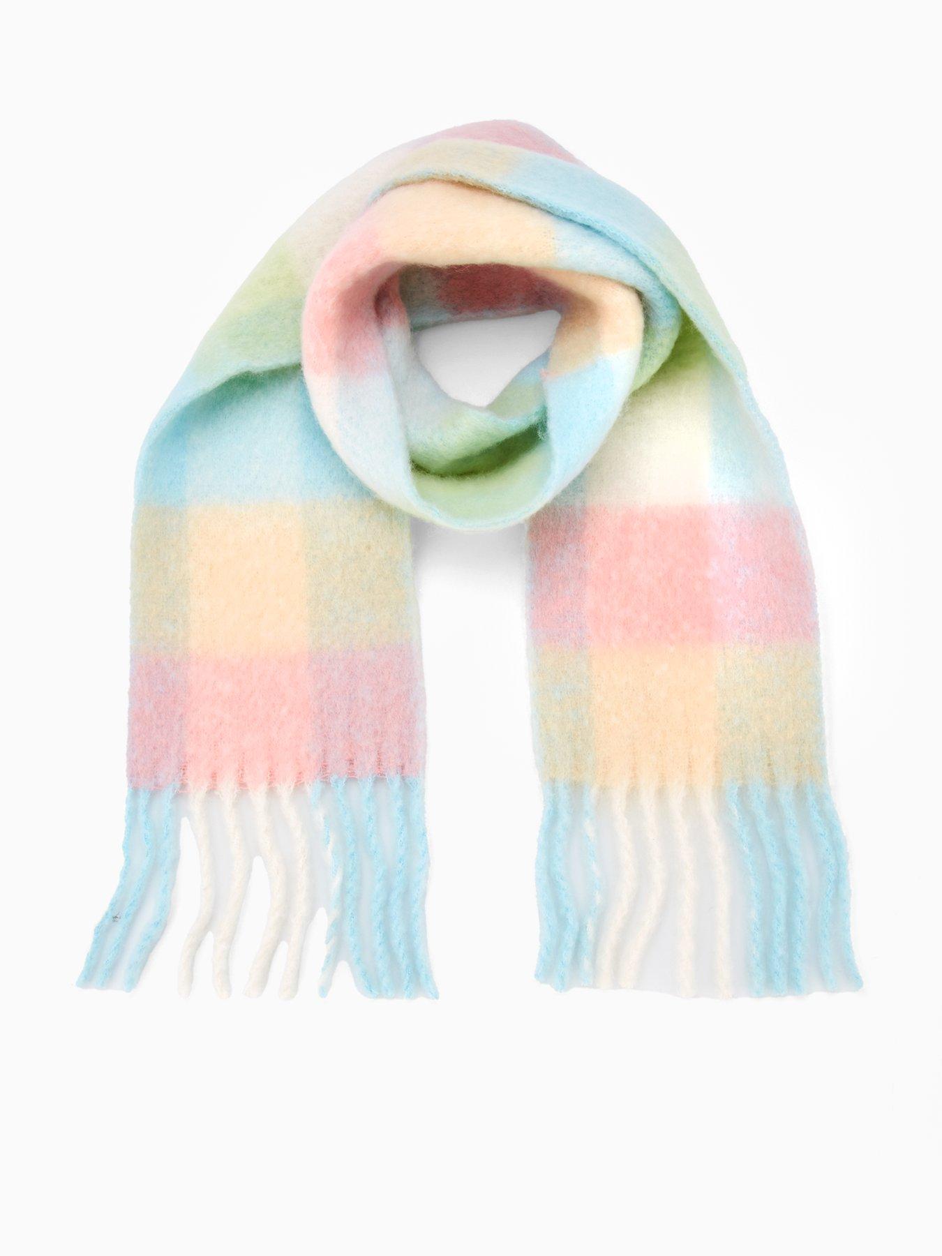 The Very Collection Girls Check Brushed Scarf - Multi