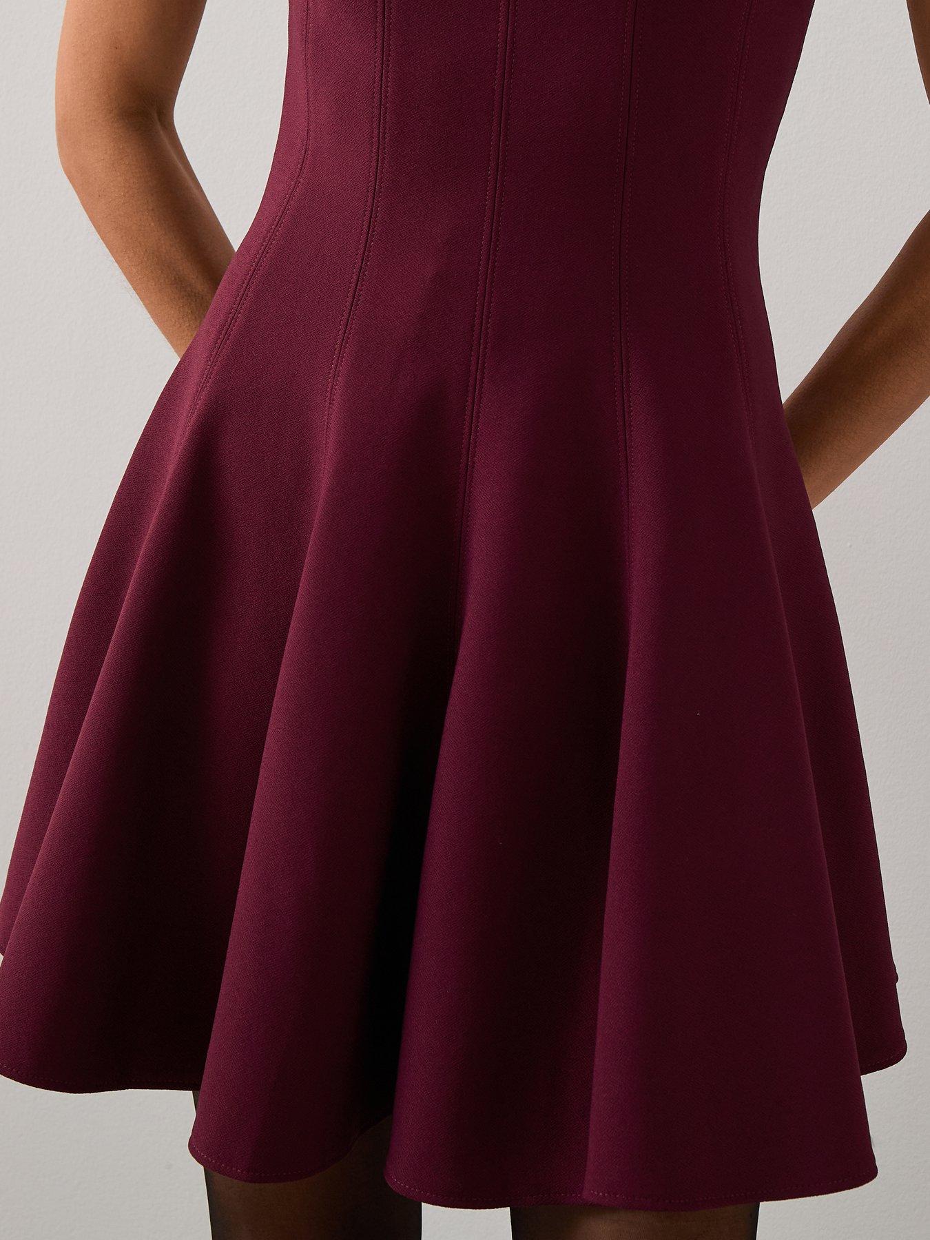 princess polly baby blue dress Heidi Burgundy Floral Burnout Ruched Short Sleeve Midi Dress| LittleMadam main image 0