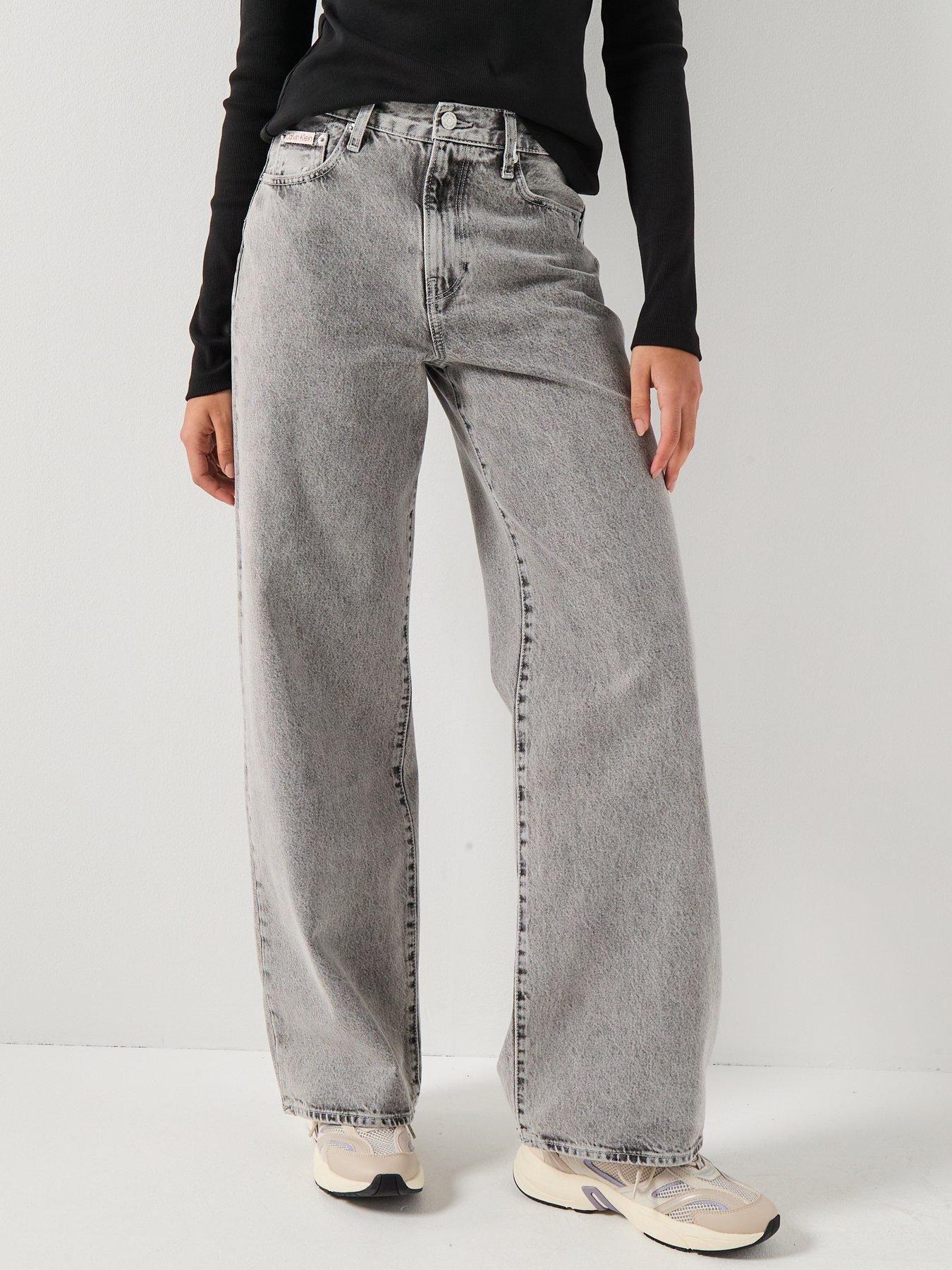 Calvin Klein Jeans Wide Leg Jeans - Grey