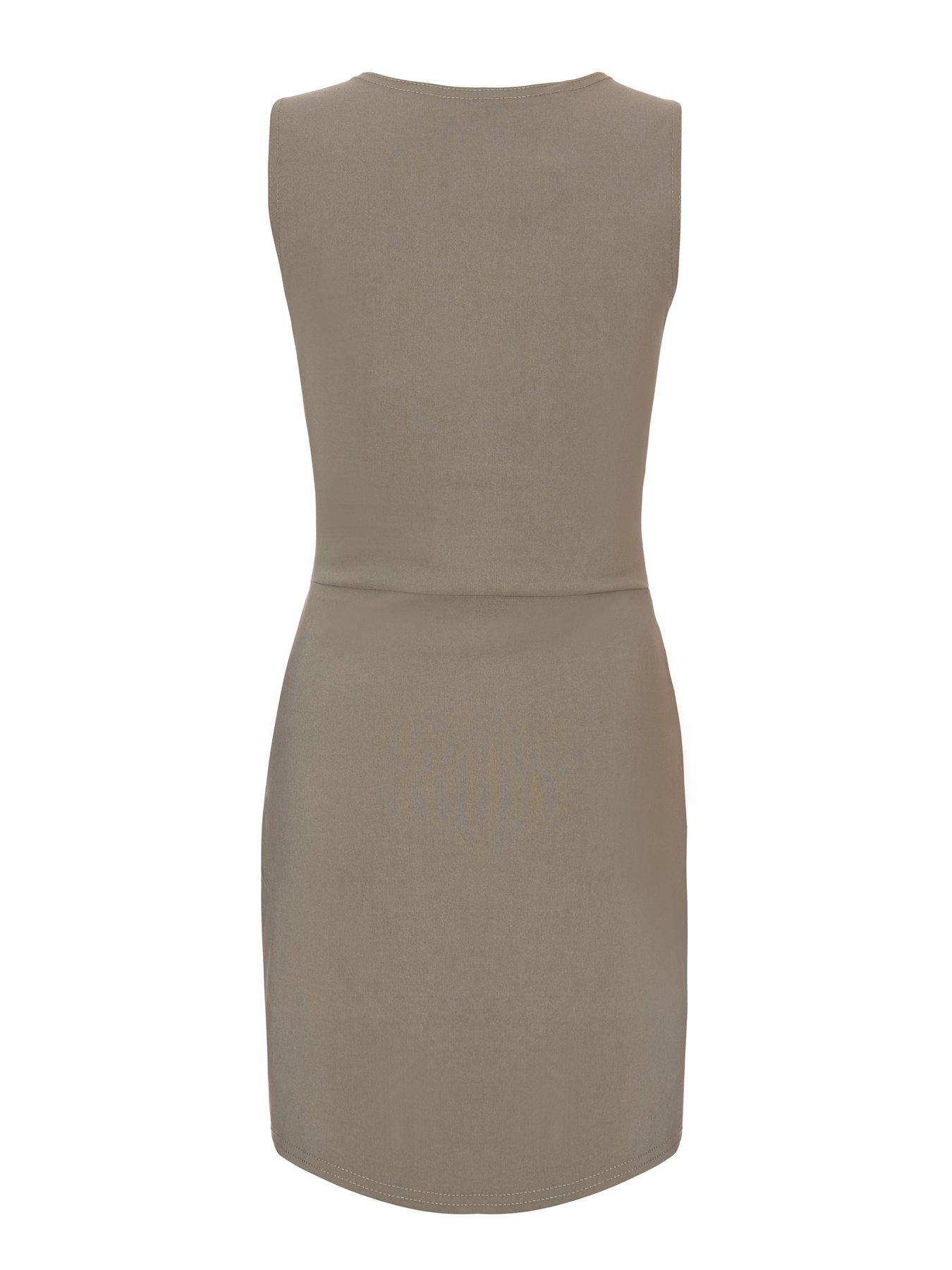 Quiz Khaki Square Neck Mini Dress | Very