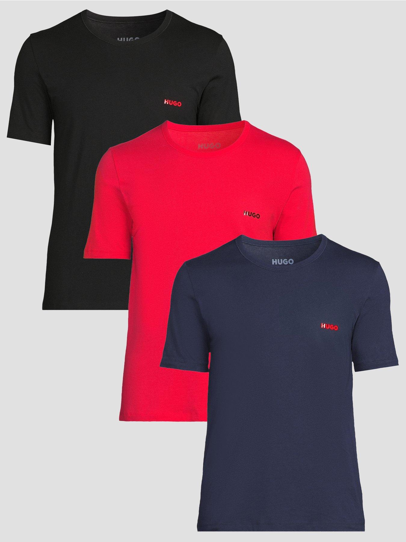 HUGO: Bodywear Regular Fit 3 Pack T-Shirt - Assorted