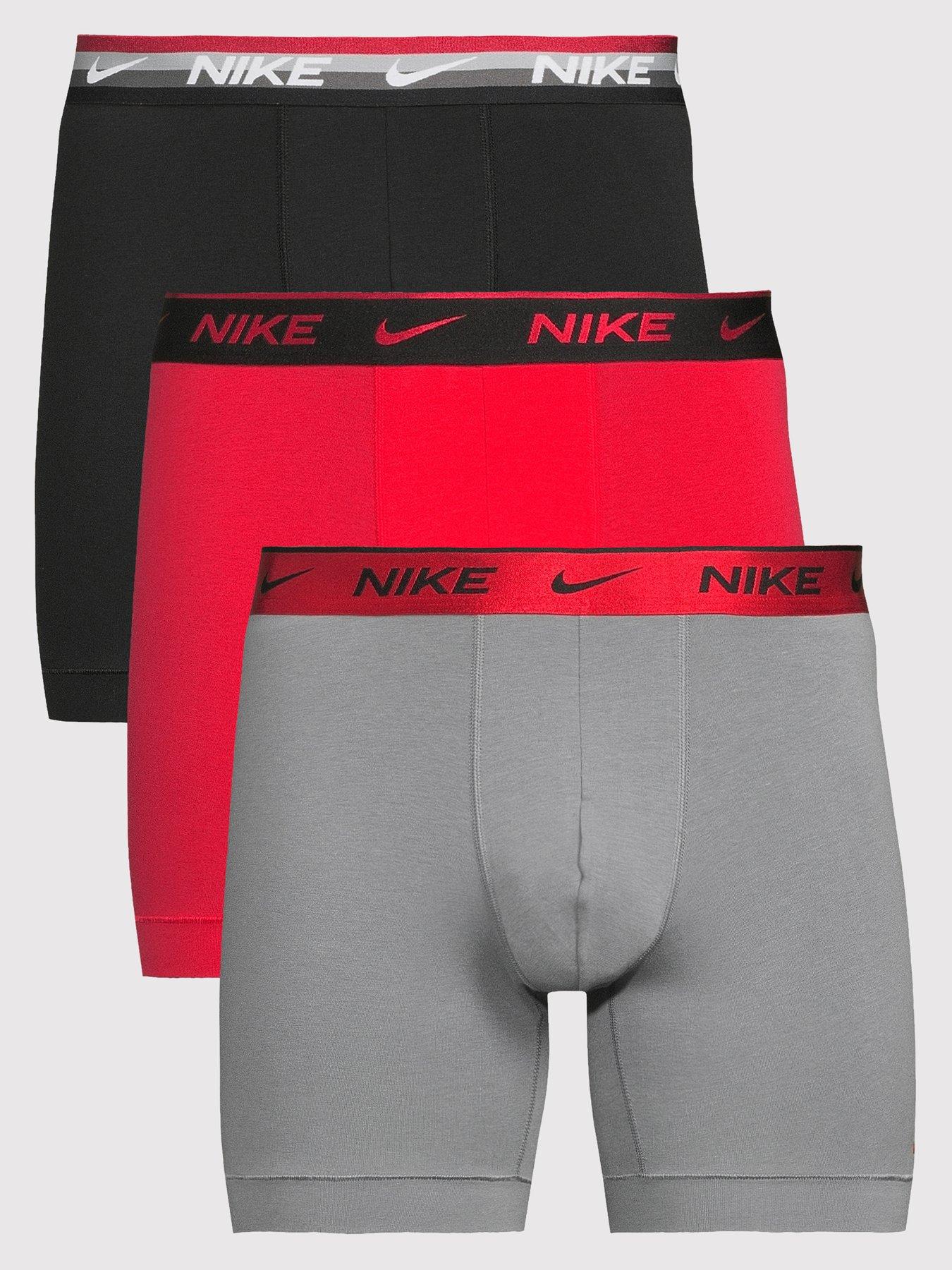 Nike Everyday Cotton Stretch 3 Pack Boxer Briefs - Assorted