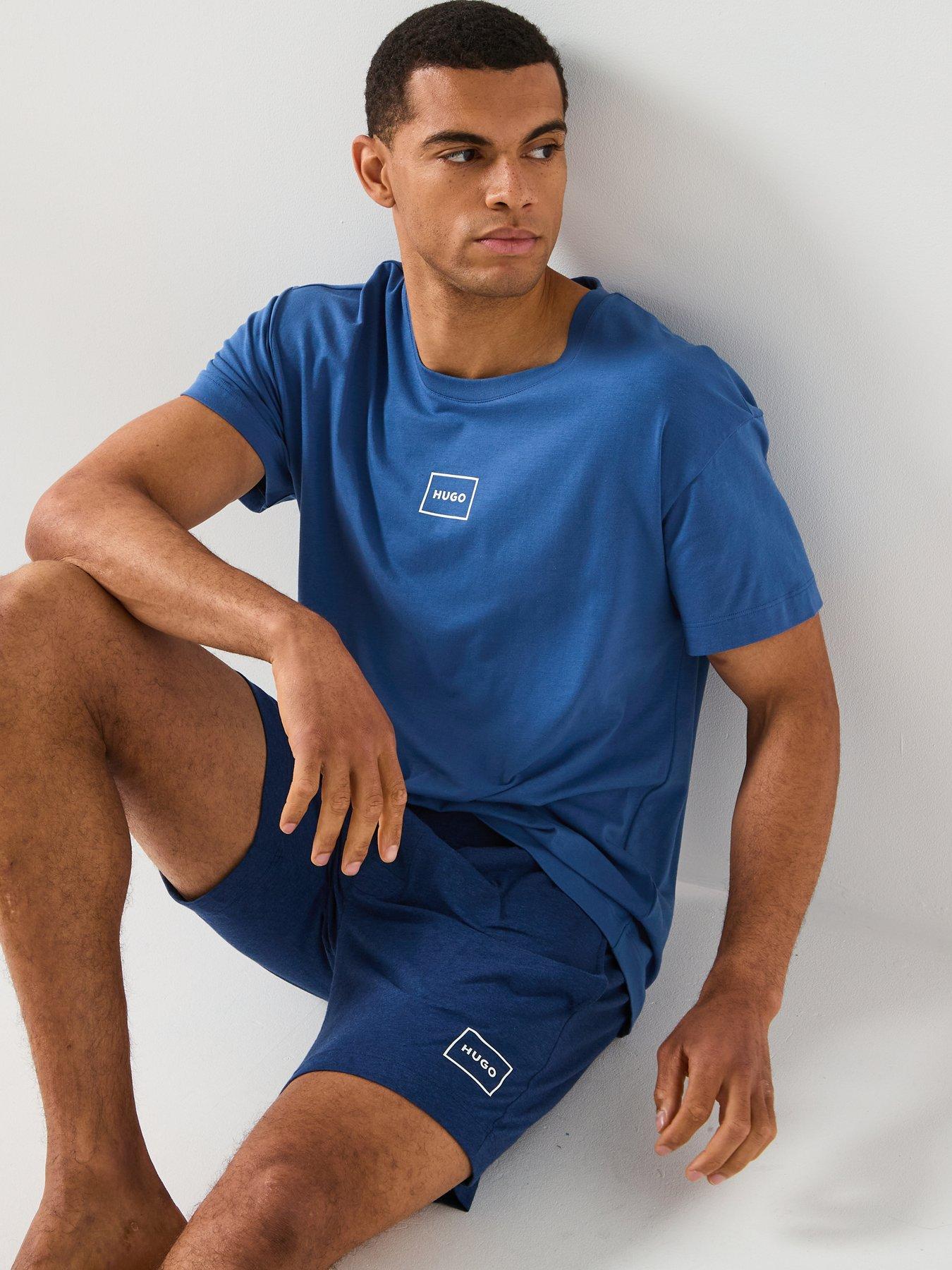 Hugo Laze 10261152 01 - Maglia a Maniche Lunghe da Uomo, Blu Scuro, XL