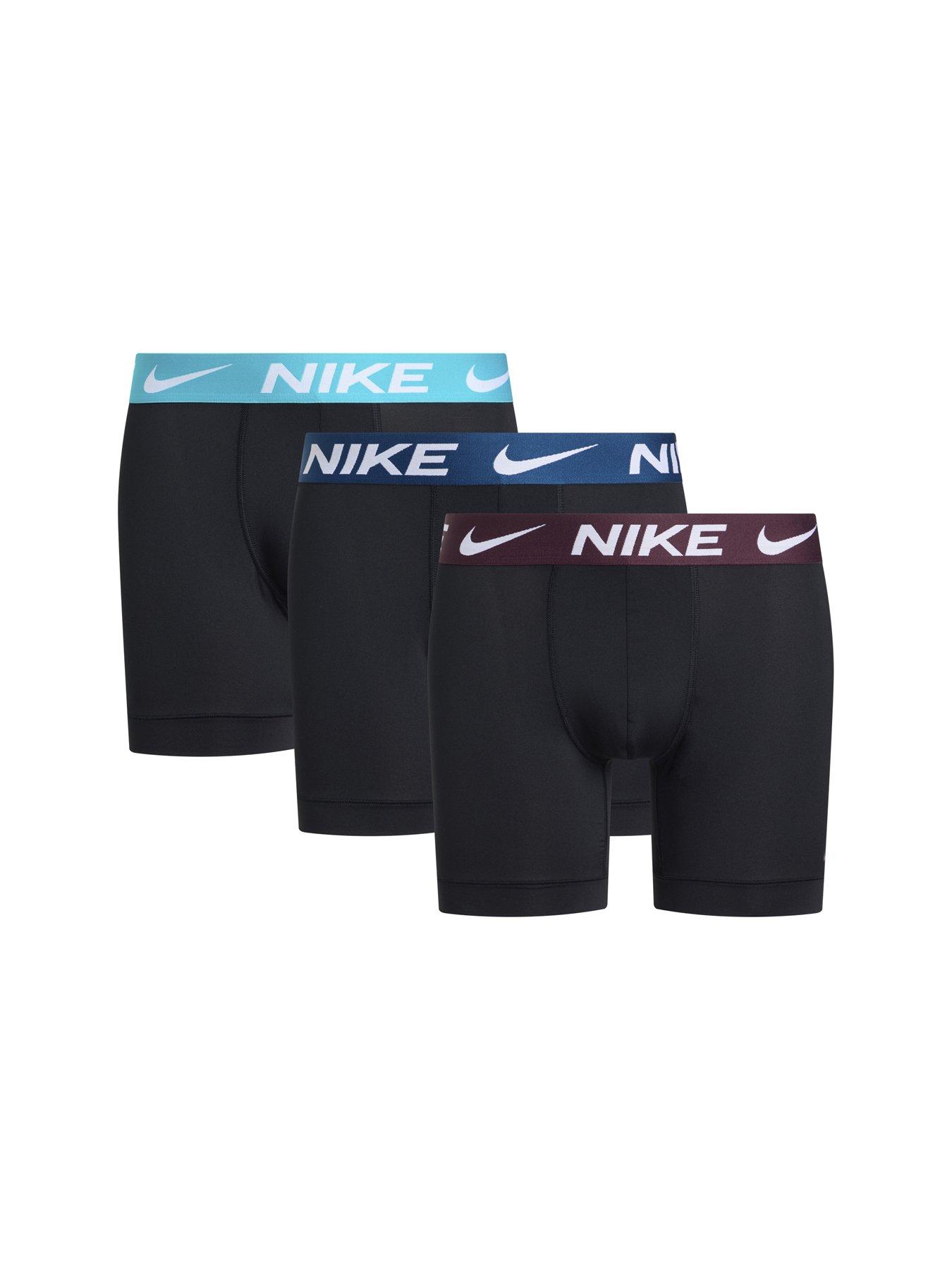 Image 1 of 1 of Nike Essential Micro 3 Pack Boxer Briefs - Black