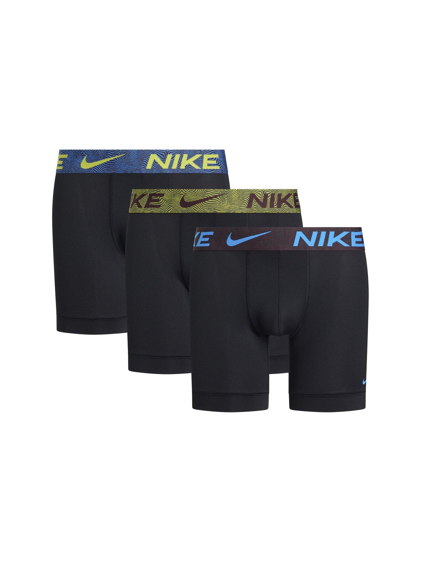 Image 1 of 1 of Nike Essential Micro 3 Pack Boxer Briefs - Black