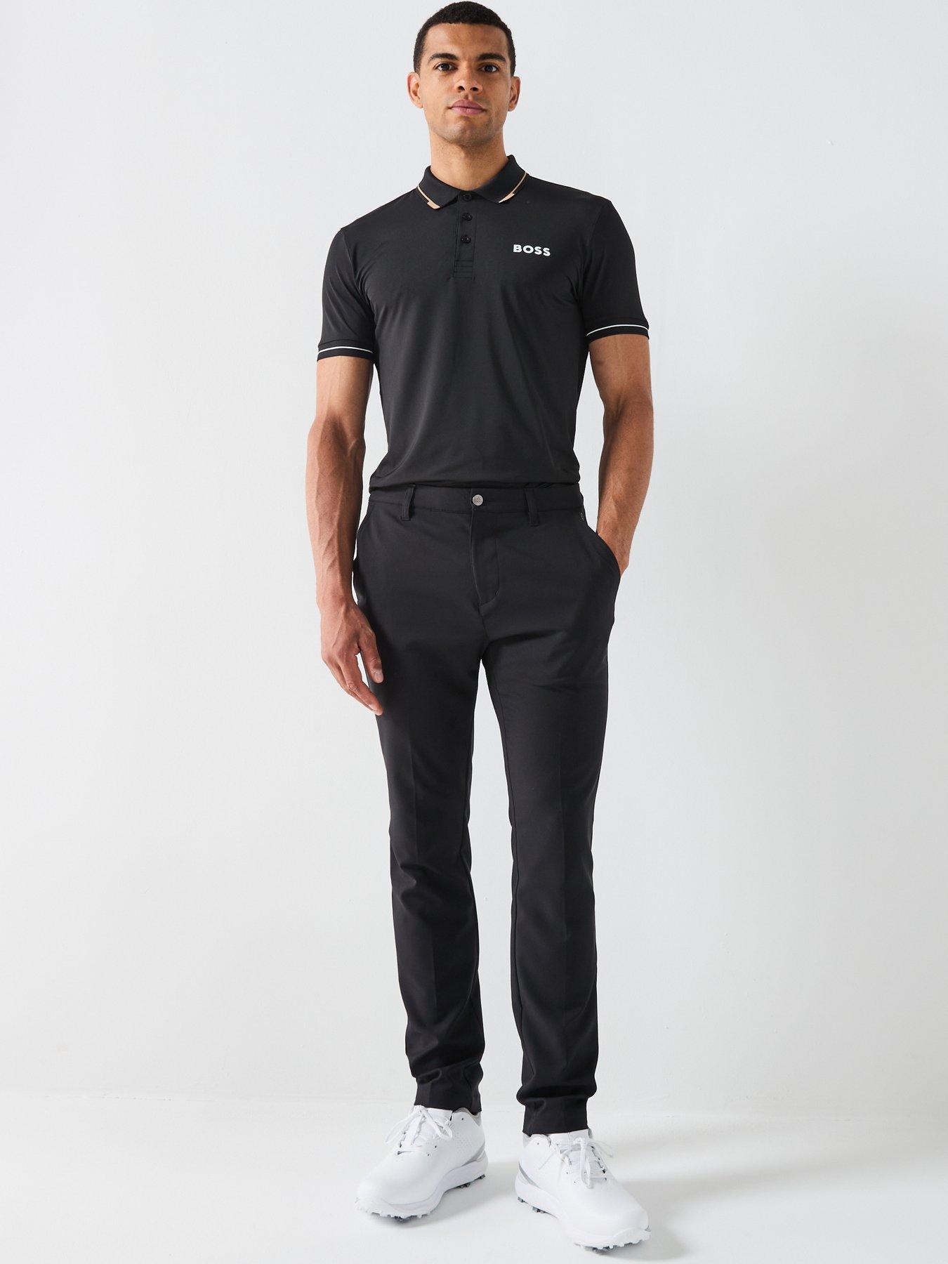 Image 3 of 6 of BOSS Mens Golf Paul Pro Polo Shirt - Black