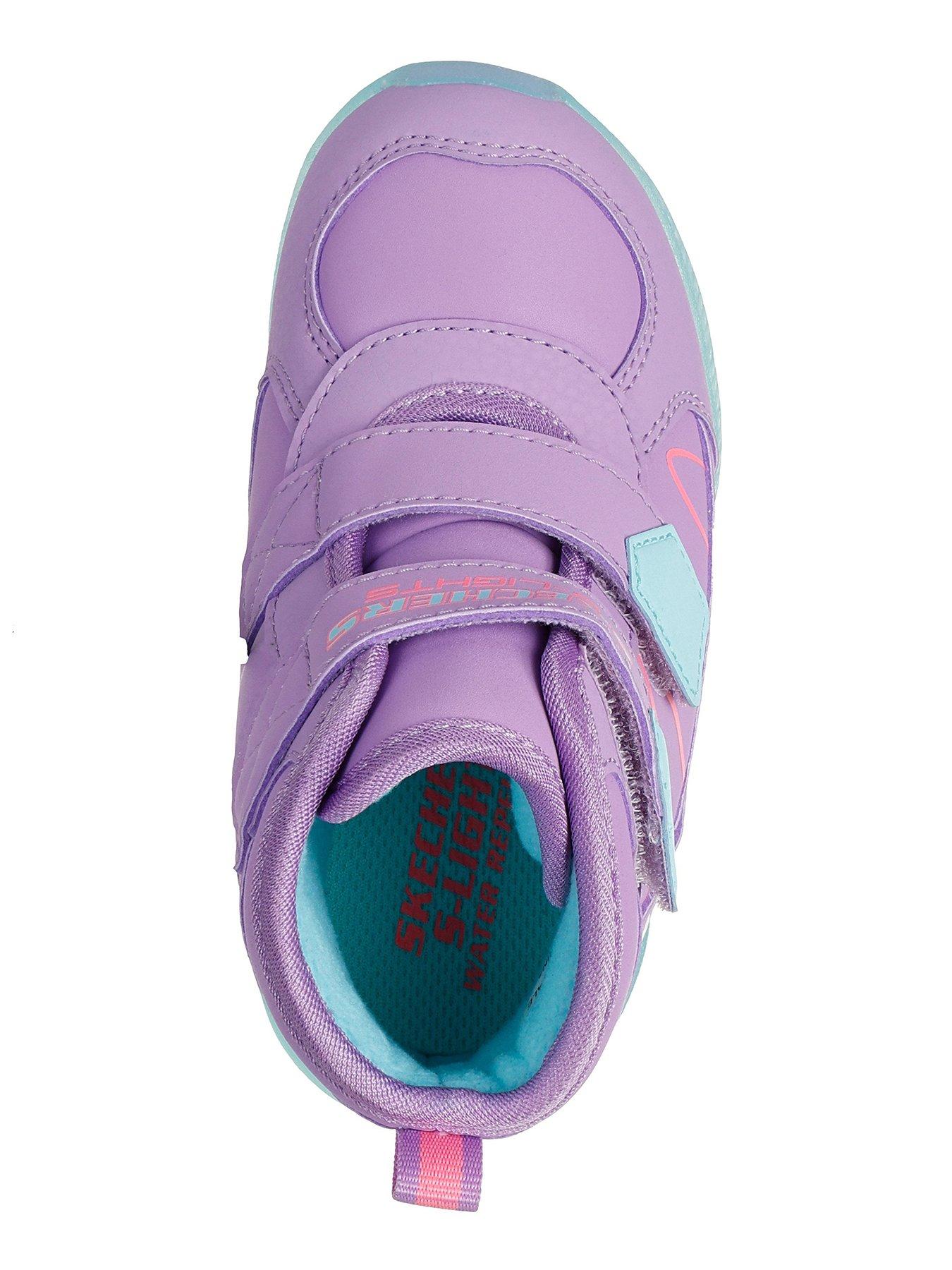 Image 3 of 5 of Skechers Lighted Water Repellent Double Strap with Chenille Lining - Purple