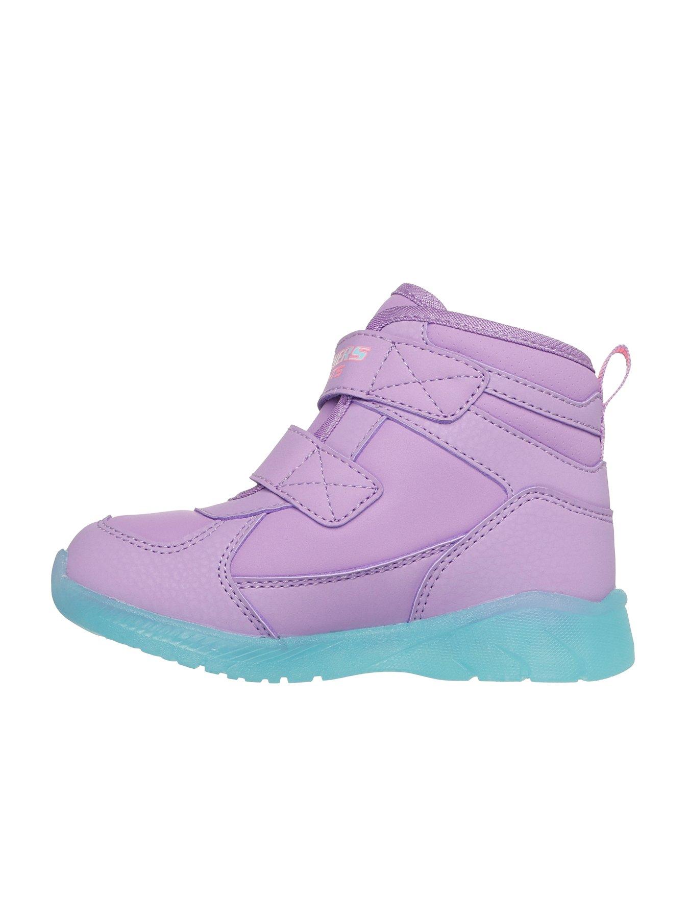 Image 5 of 5 of Skechers Lighted Water Repellent Double Strap with Chenille Lining - Purple