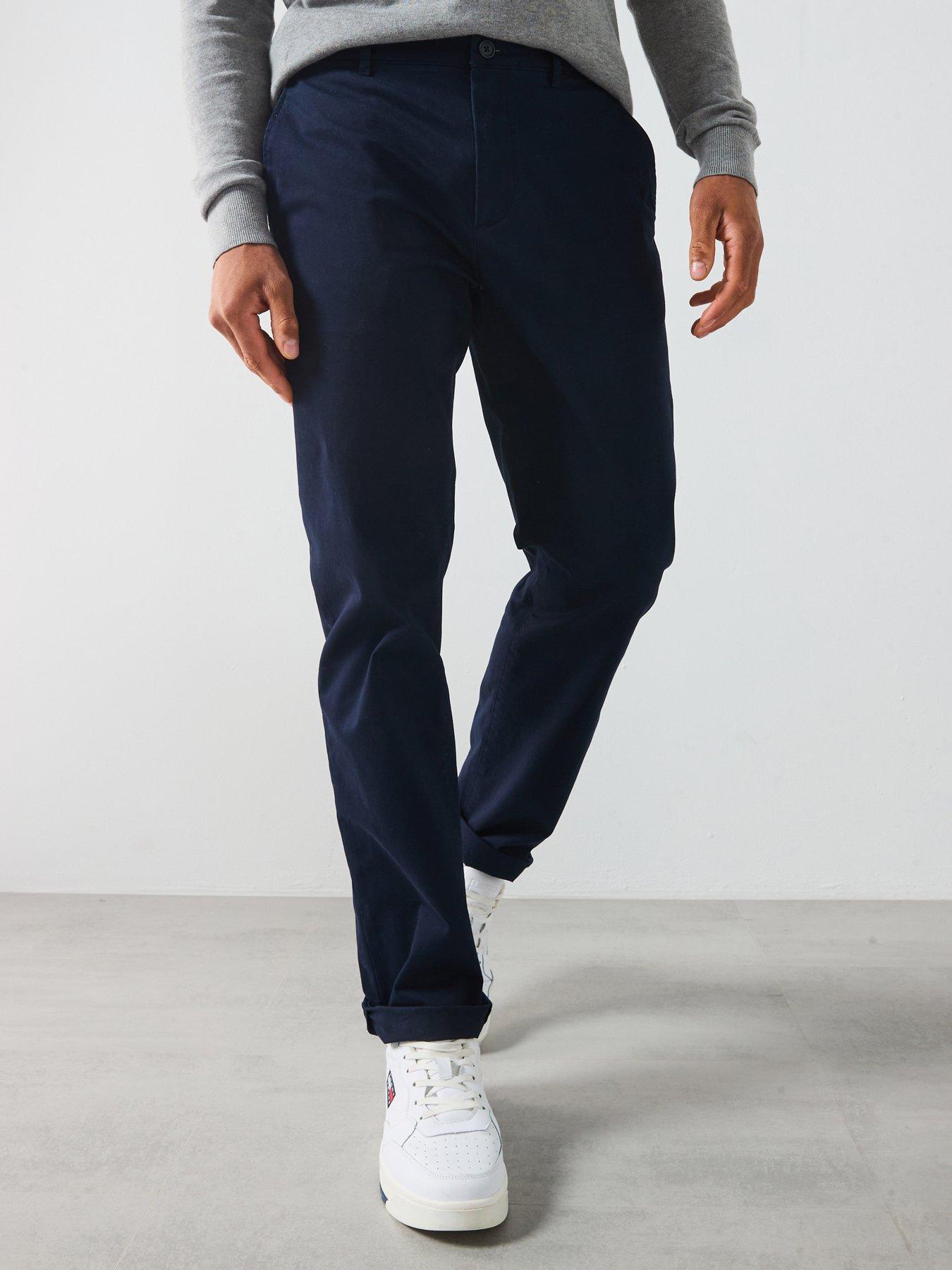undefined Core Denton Essential Twill Chino Trousers - Navy