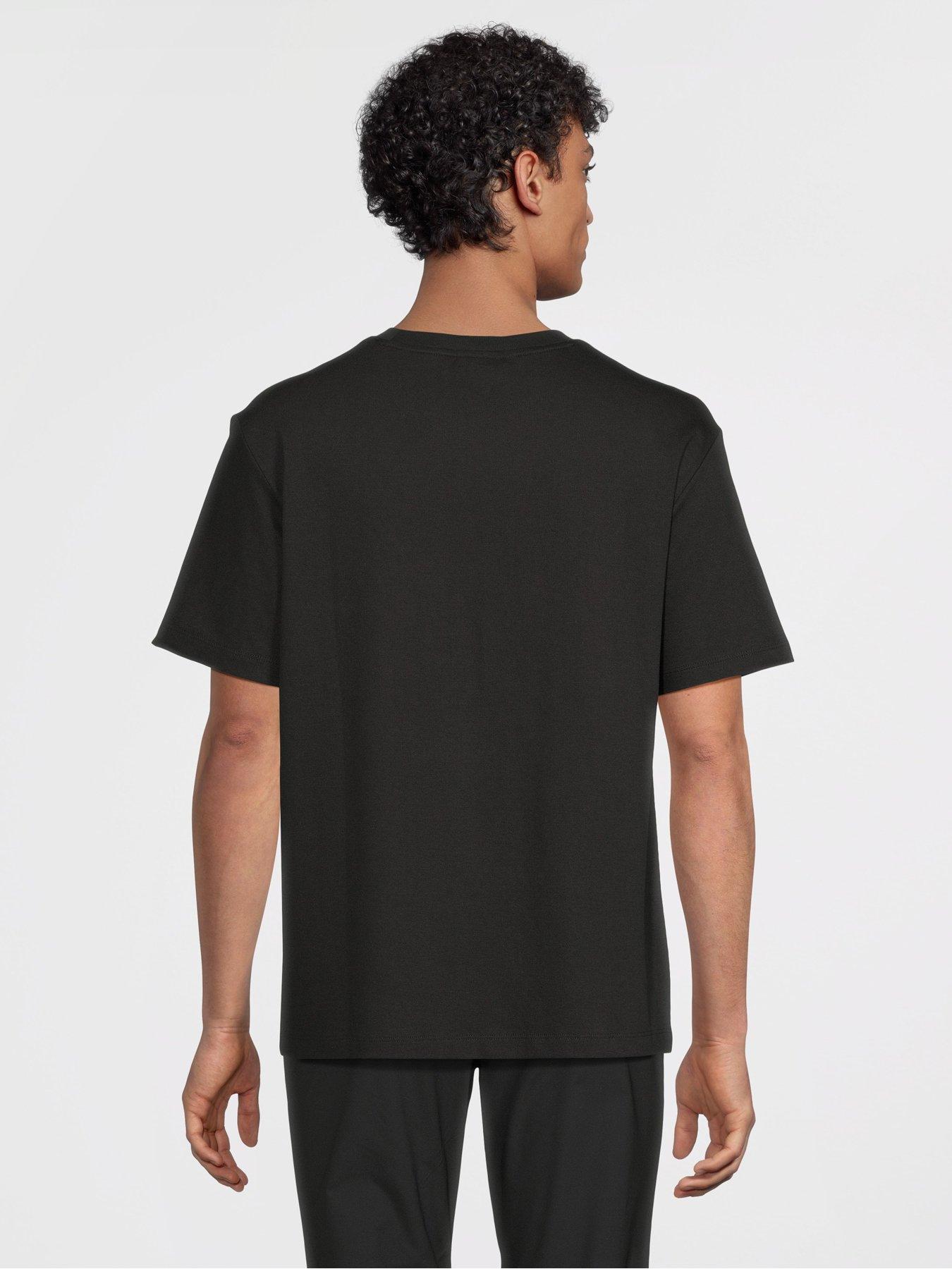 Image 2 of 5 of Calvin Klein Stretch Cotton Small Centre Logo T-Shirt - Black