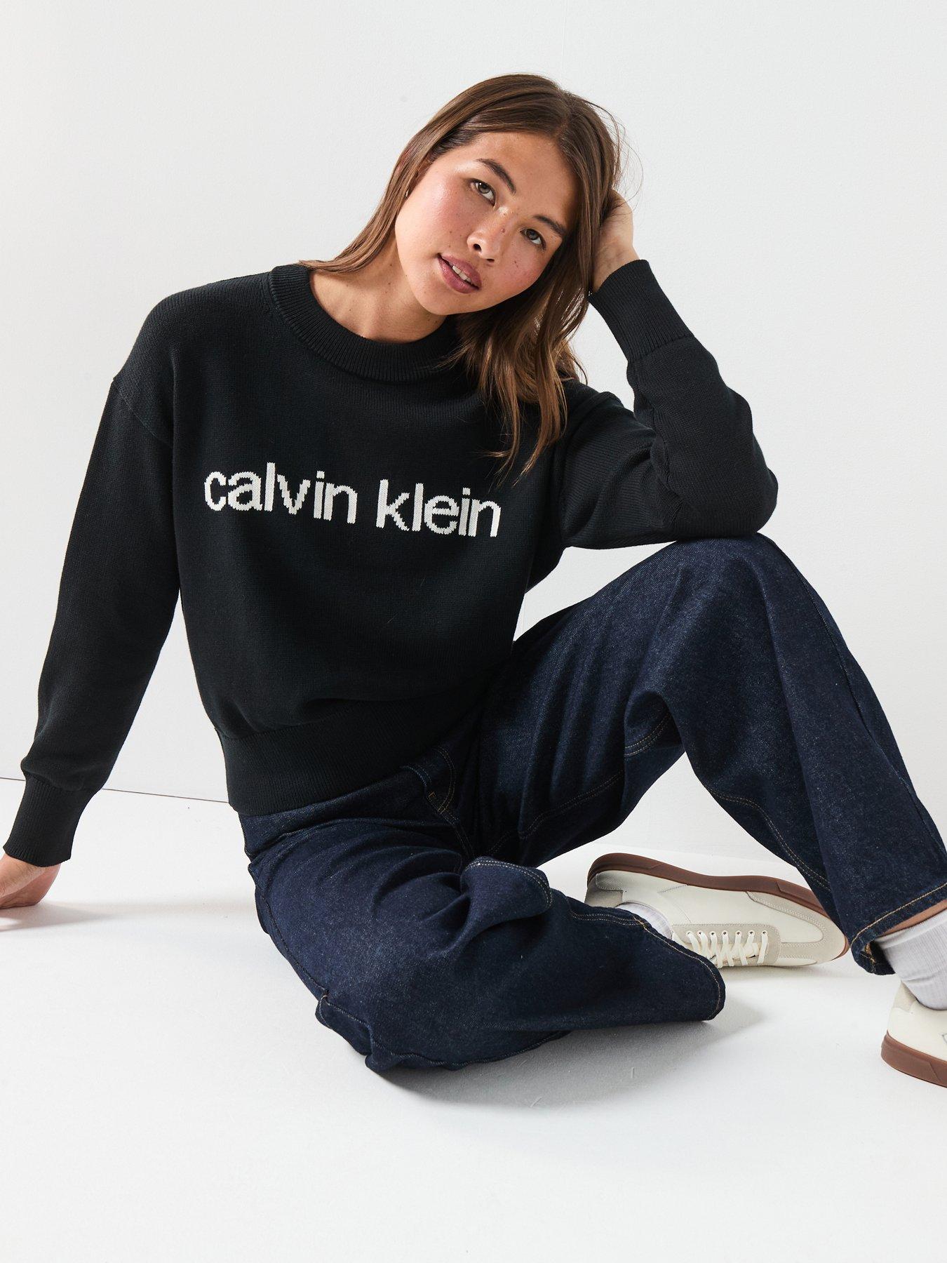 Calvin Klein Jeans Graphic Pullover Sweater - Black