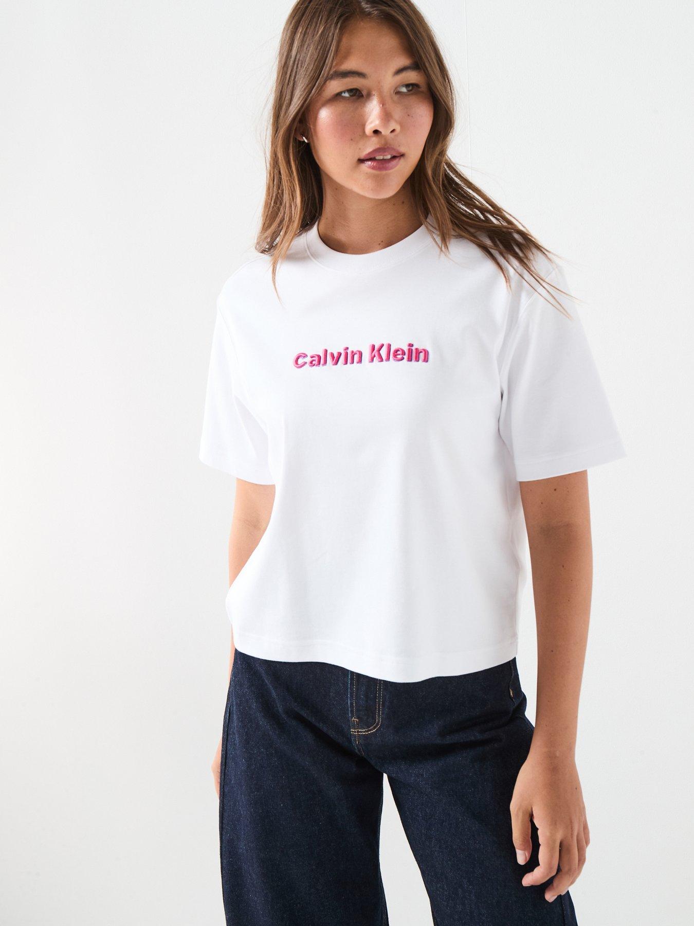 Calvin Klein Jeans Embroidered Logo T-Shirt - White