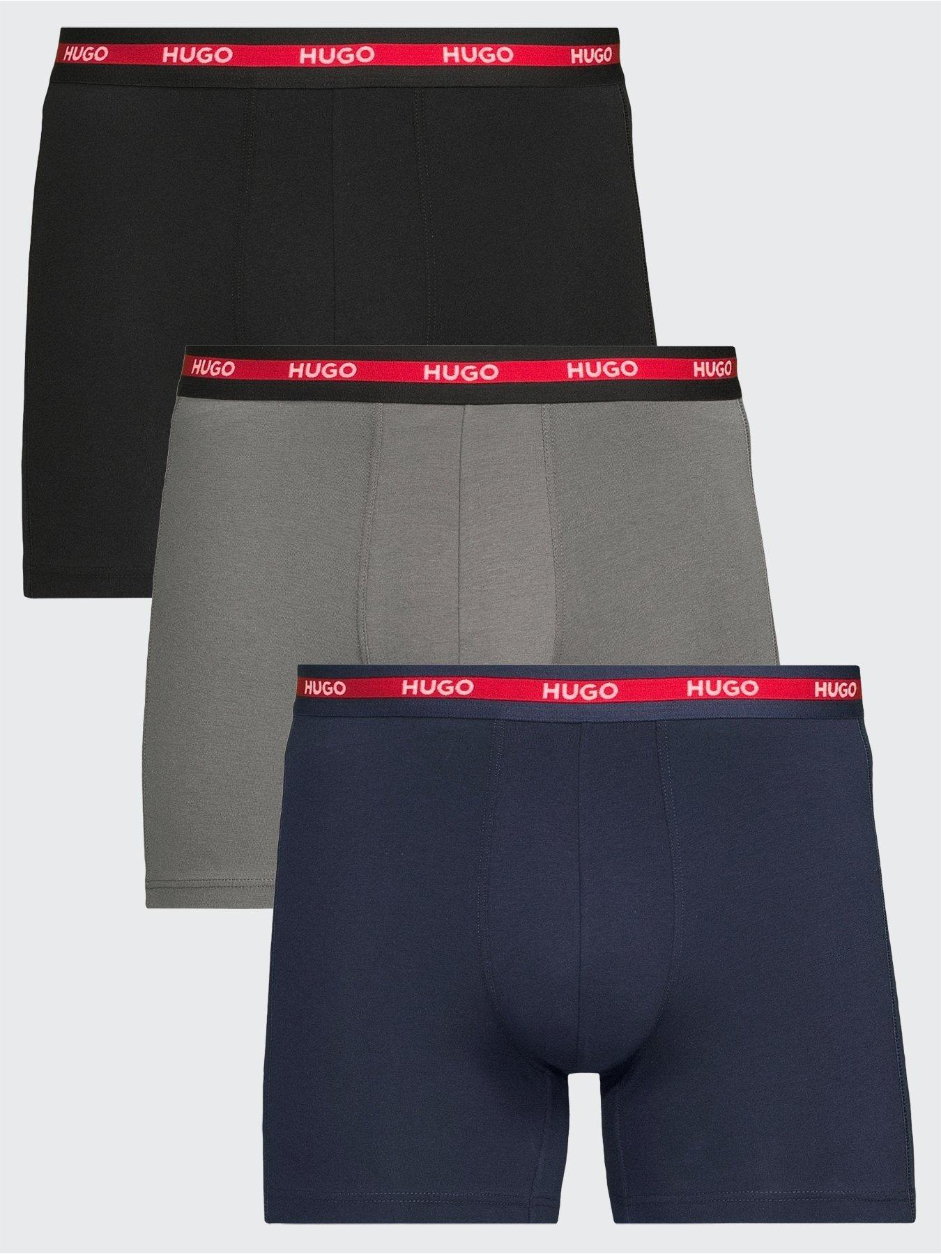 BOSS Herren Boxershorts 3er Pack – Eng Anliegende Mikrofaser-Boxer Mit Elastischem Bund