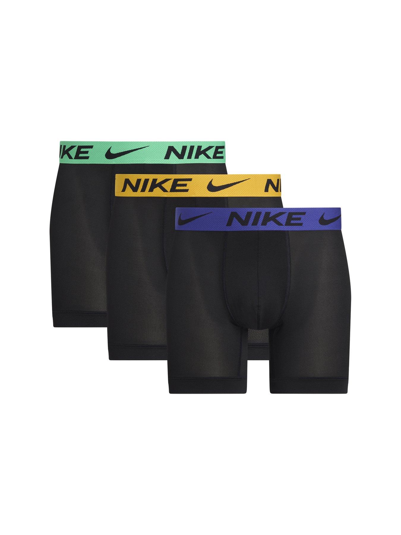 Nike Elite Breathe 3 Pack Boxer Briefs - Black