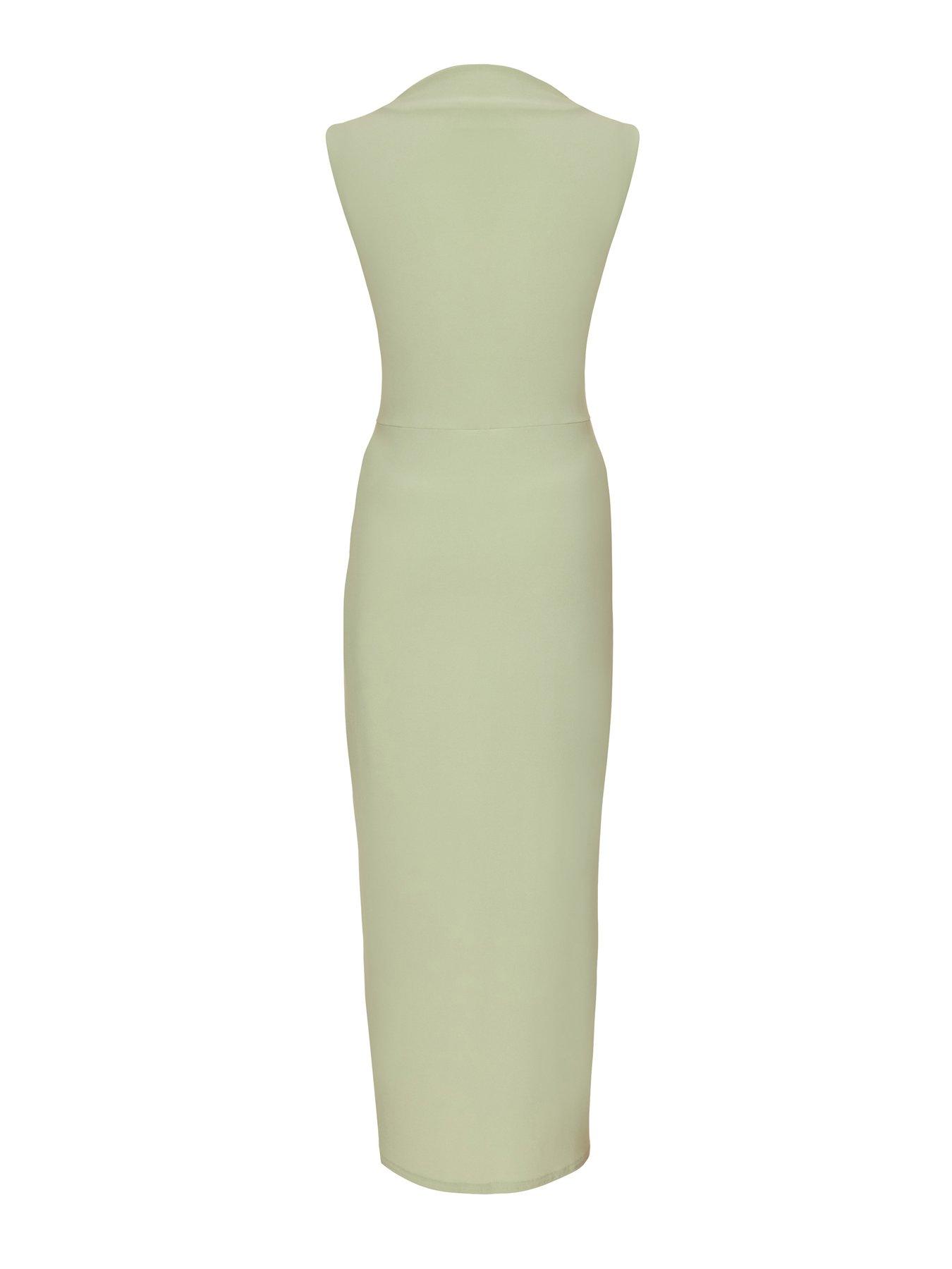 sage green ruched bodycon dress SHEIN BAE Sage Green Satin Ruched Waist Elegant Bodycon Dress, Suitable For  Party Dinner Date, Cocktail, Formal Occasions, Bridesmaid, Birthday, Summer