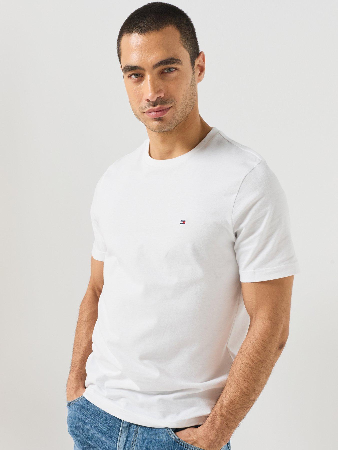 Image 1 of 6 of Tommy Hilfiger Essential Regular Fit Solid T-Shirt - White