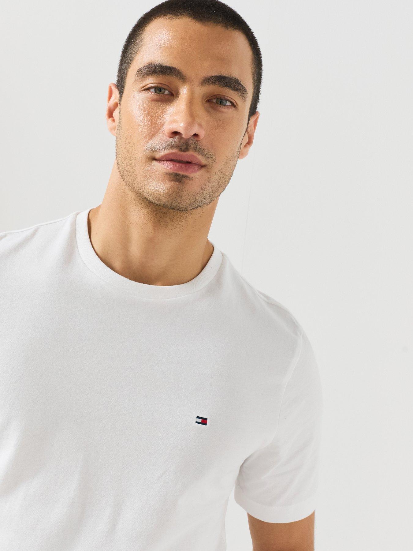 Image 4 of 6 of Tommy Hilfiger Essential Regular Fit Solid T-Shirt - White
