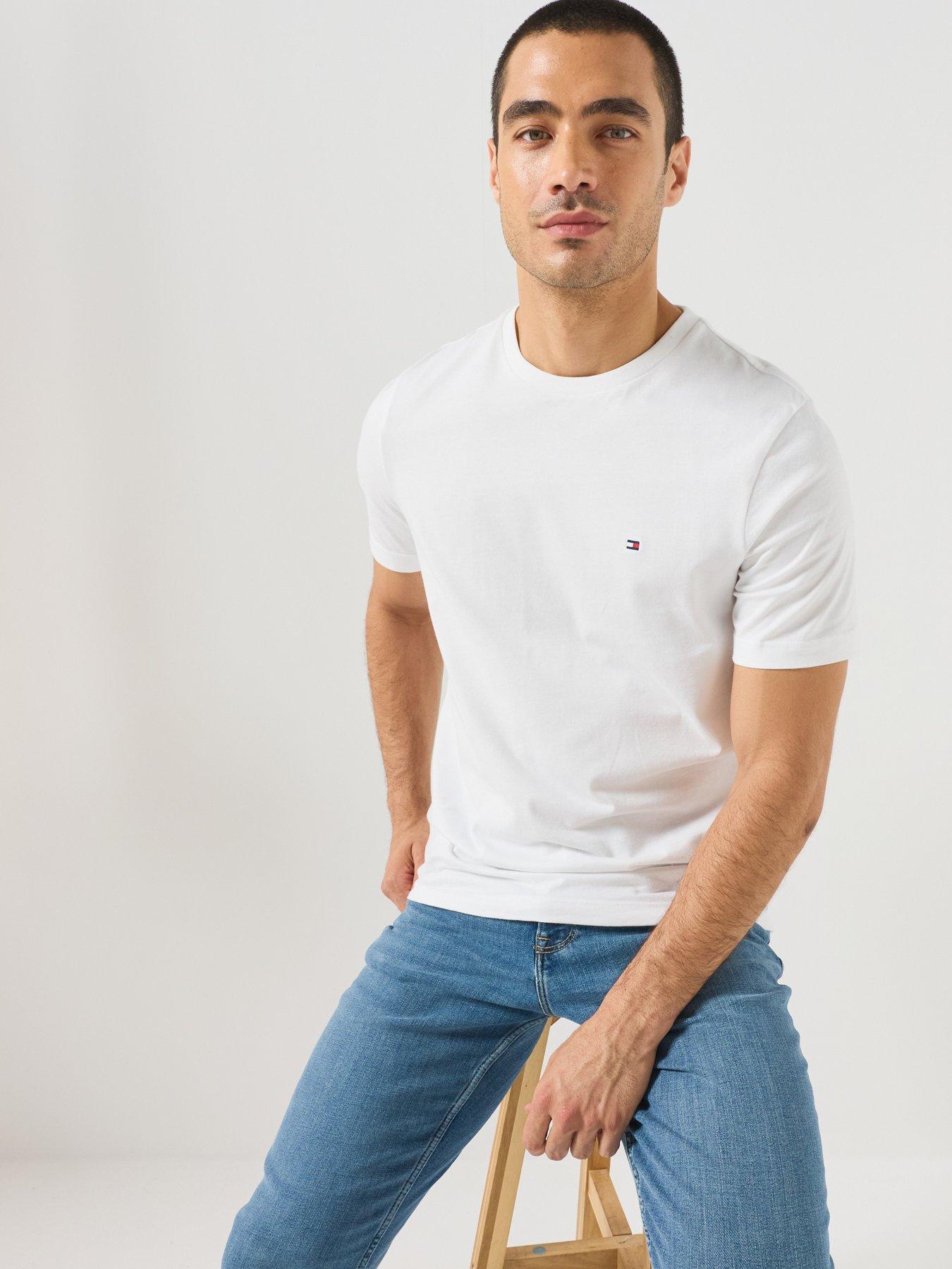 Image 5 of 6 of Tommy Hilfiger Essential Regular Fit Solid T-Shirt - White