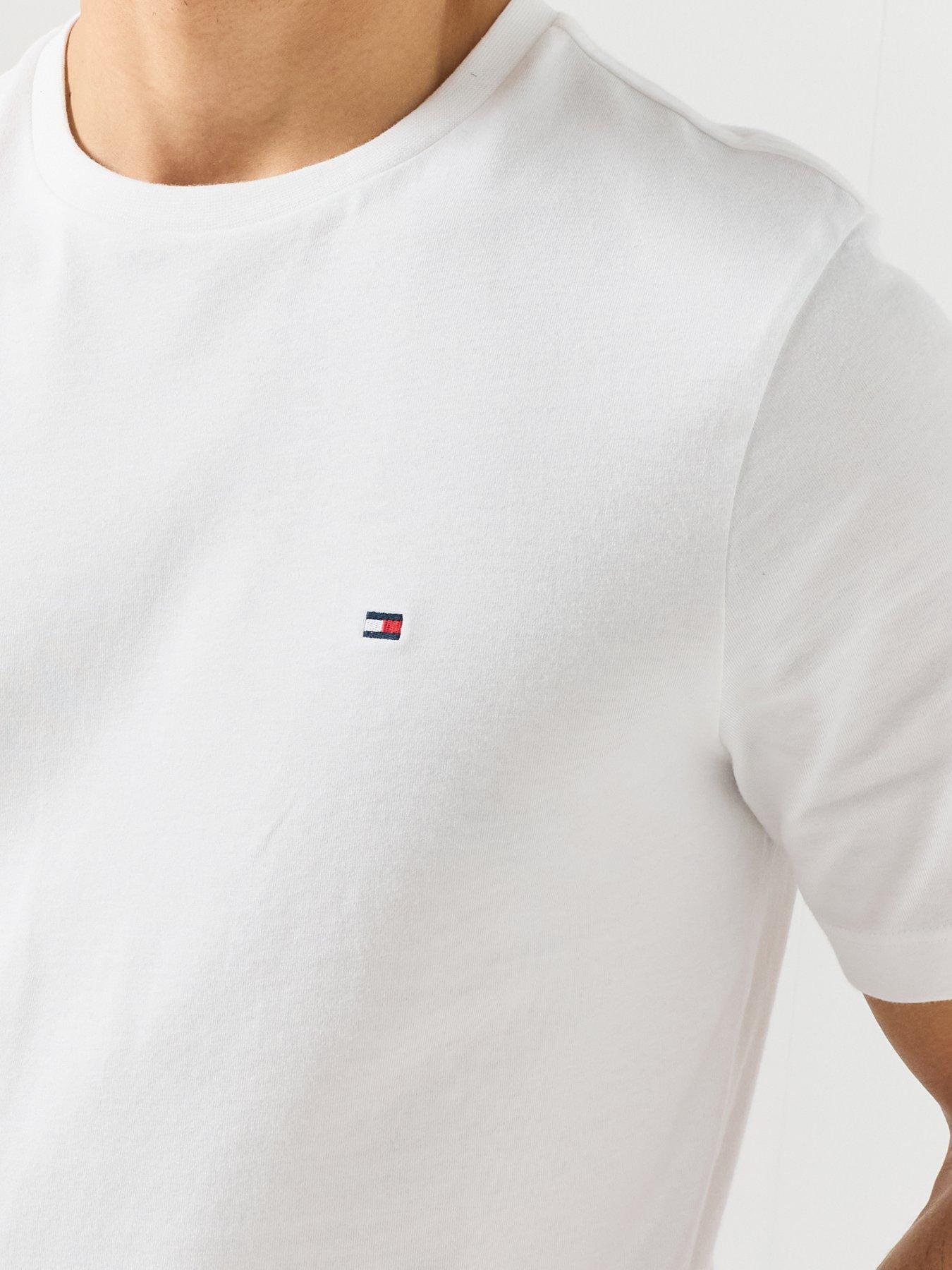 Image 6 of 6 of Tommy Hilfiger Essential Regular Fit Solid T-Shirt - White
