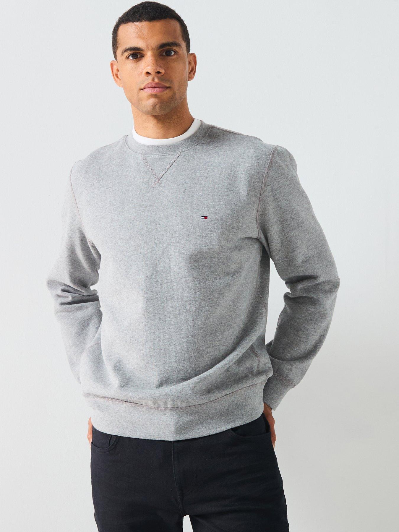 Tommy Hilfiger Essential Fleece Crew Neck Sweat, Grey, Size 2Xl, Men