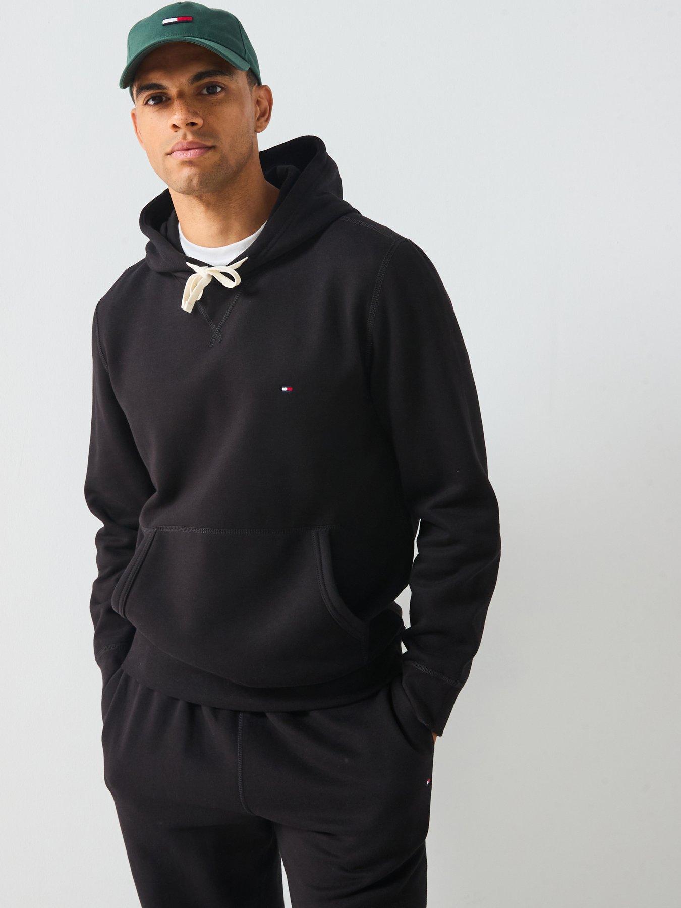 Tommy Hilfiger Essential Fleece Hoodie, Black, Size 2Xl, Men