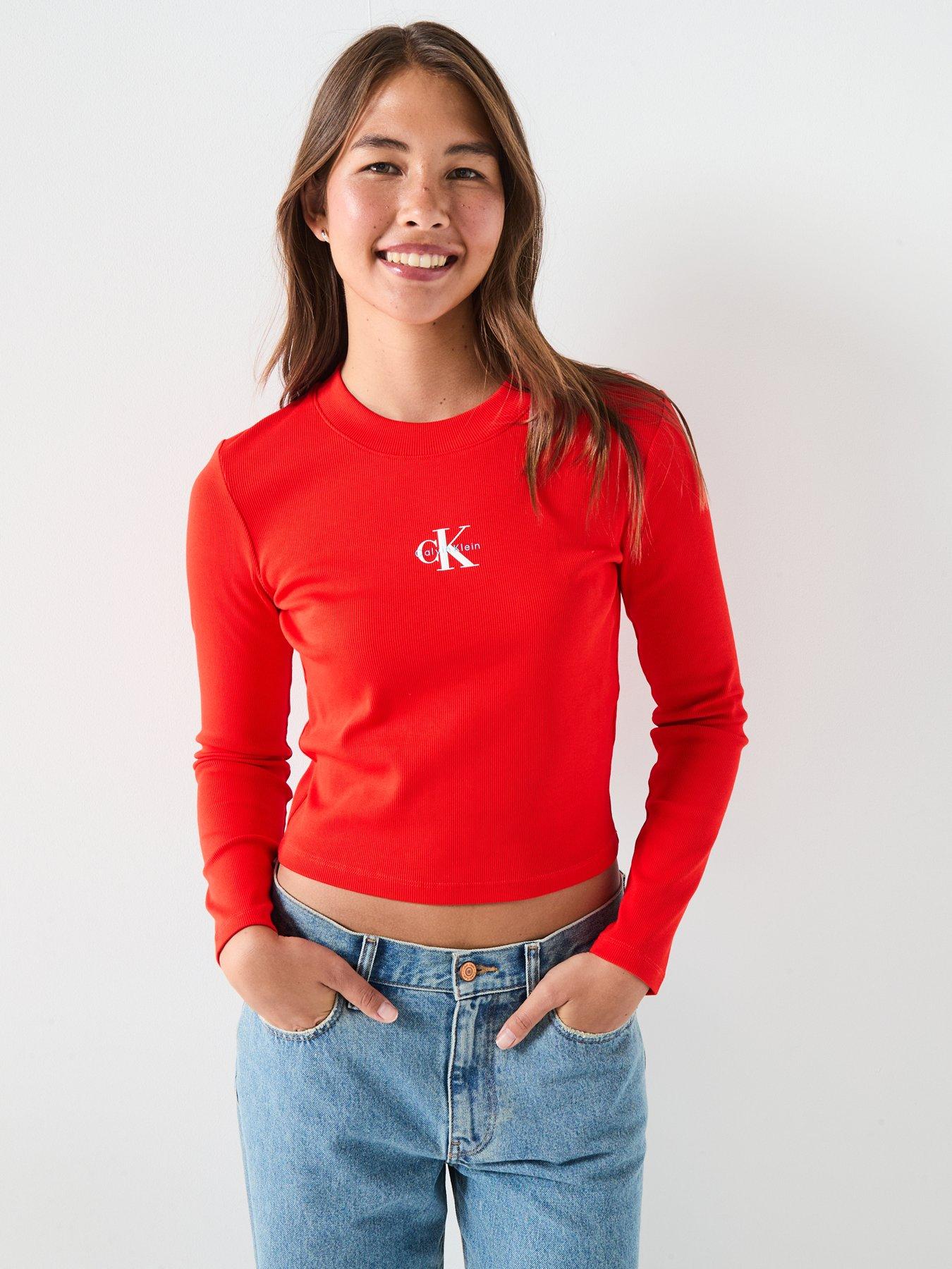 calvin-klein-jeans-monogram-t-shirt-red