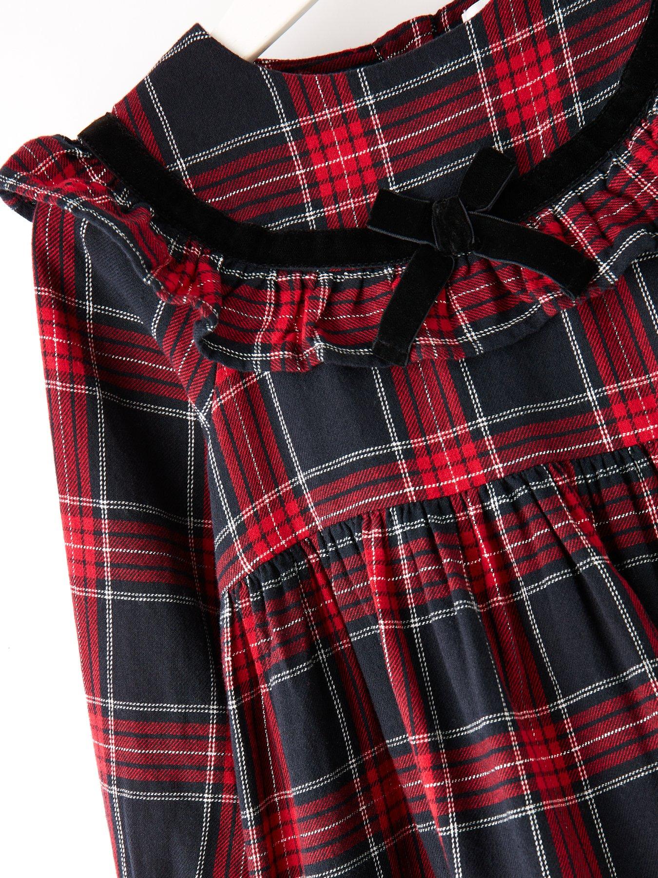 The Very Collection Girls Frill Check Dress - Red | Very