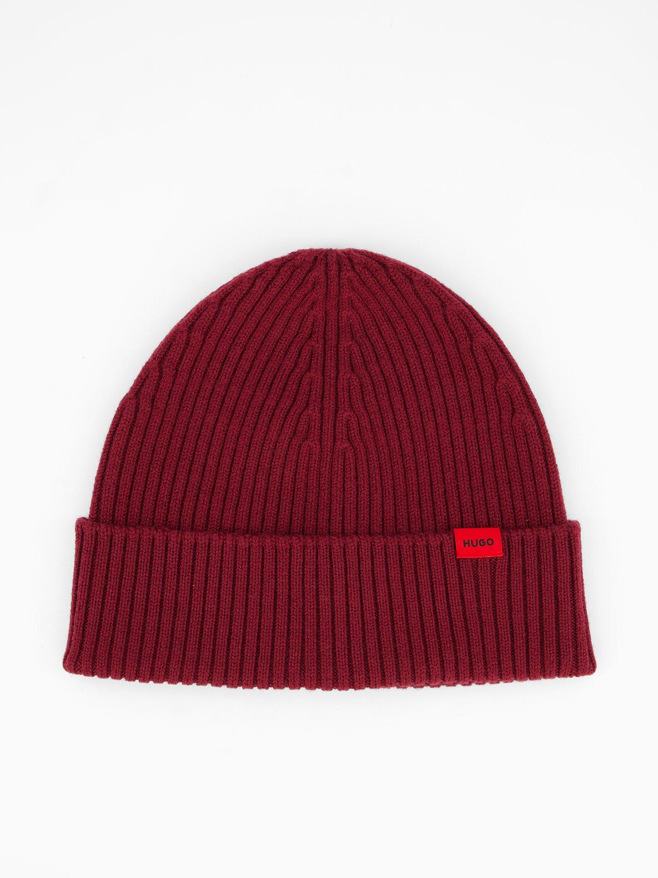 HUGO Xola Hat Small Logo - Dark Red - One Colour